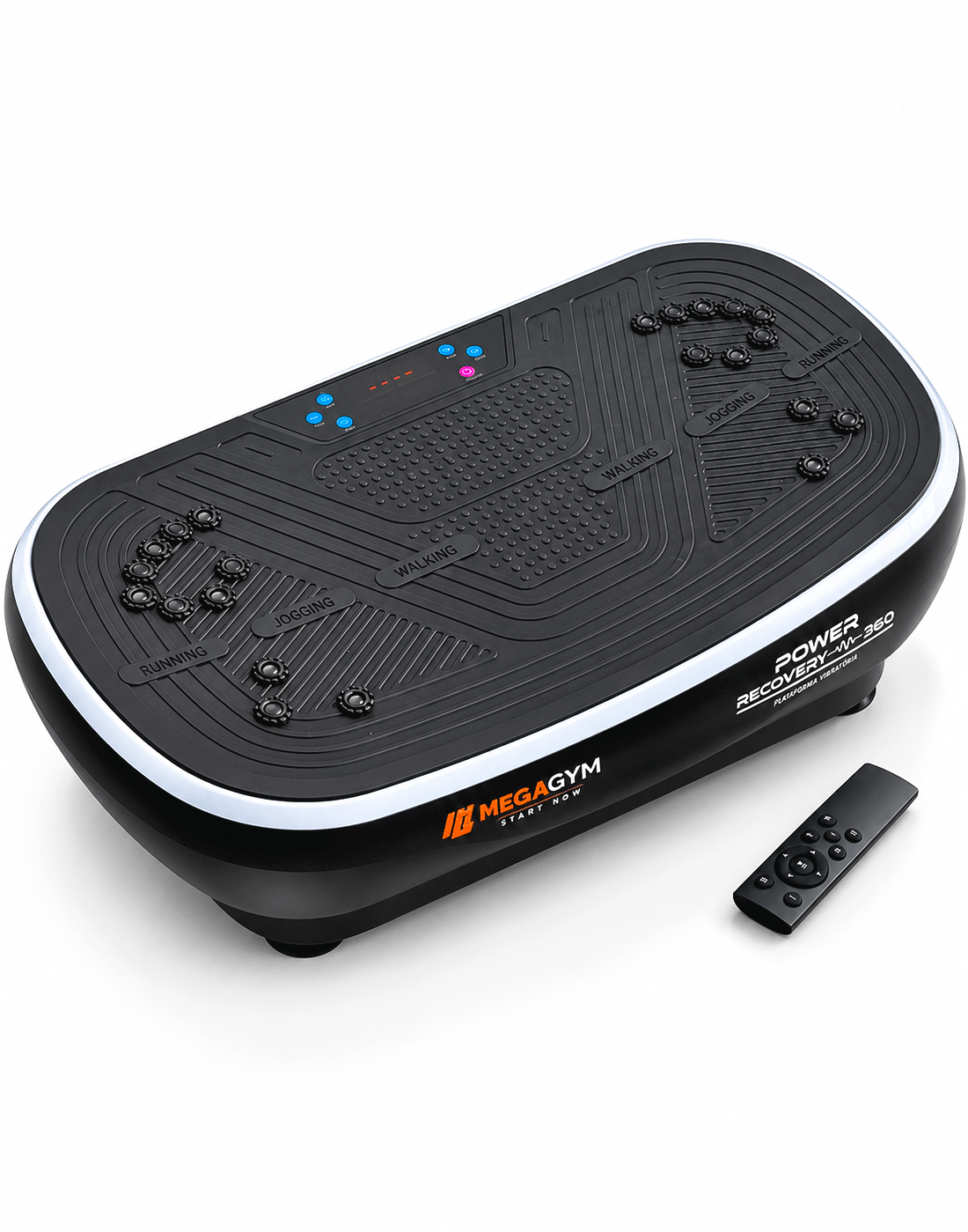 Plataforma Vibratória Power Recovery 3D | 3 Motores | 199 Níveis de Intensidade | Esferas de Massagens Magnéticas | Controle remoto - MegaGym