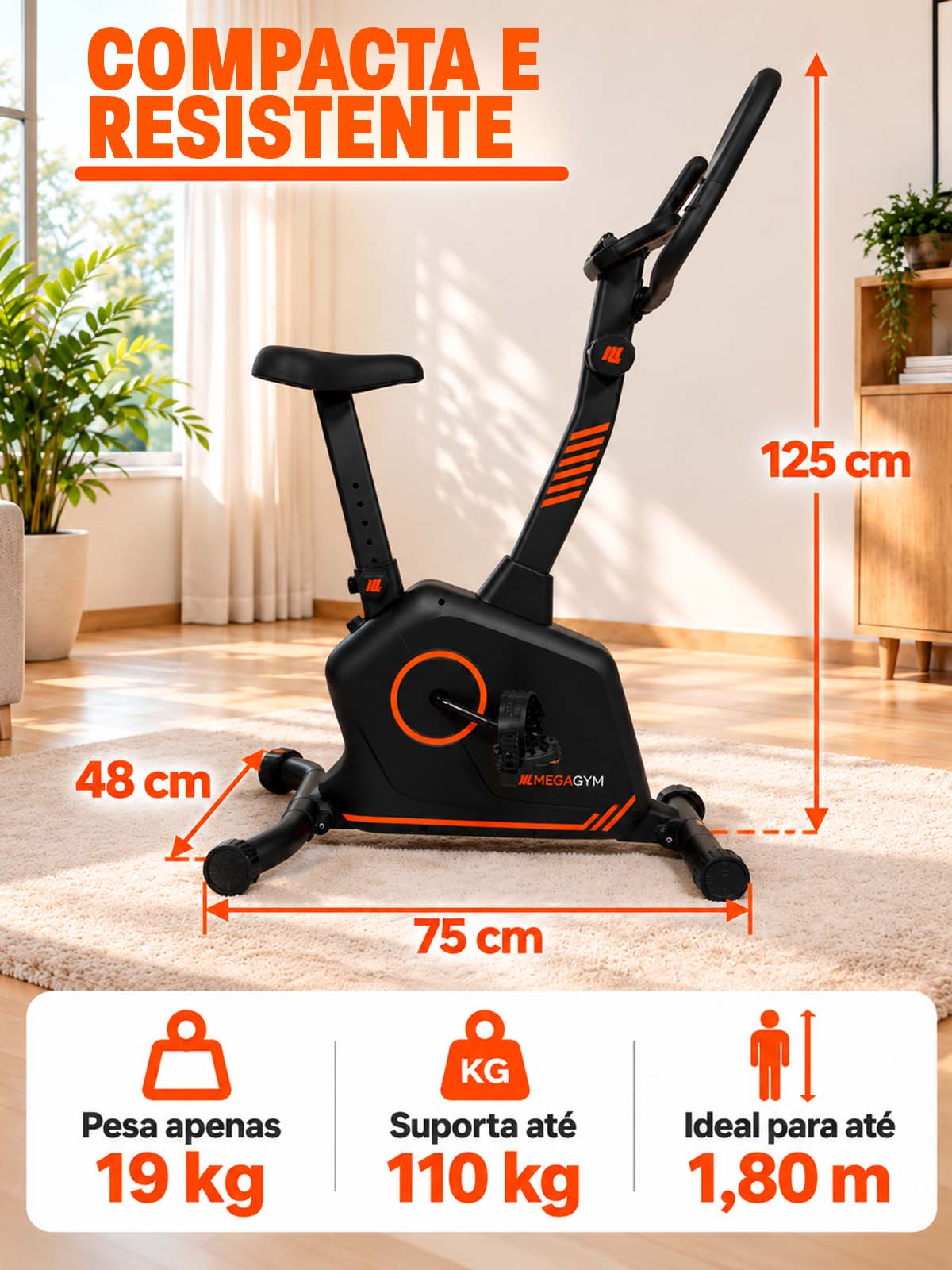 Bicicleta Ergométrica Vertical Soft Motion 3000 - MegaGym