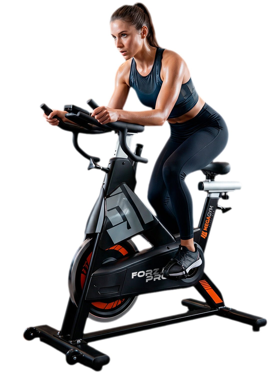 Bike Profissional Magnética Forza Pro 20K | Com Monitor Digital | Resistência Magnética | Disco de Inercia 18Kg | Suporta 170Kg - MegaGym