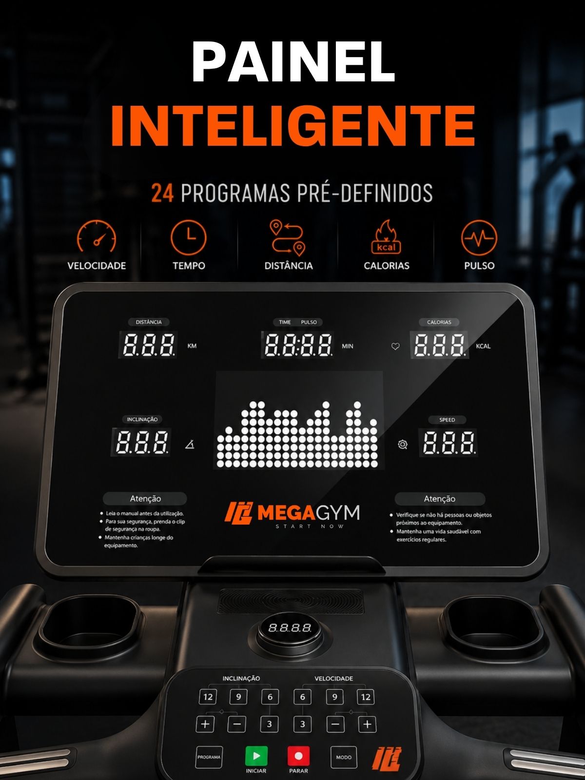 Esteira Profissional Infinity Pro | 25 km/h | Suporta 200 kg | Motor AC 6 HPP | Inclinação Automática com 25 Níveis