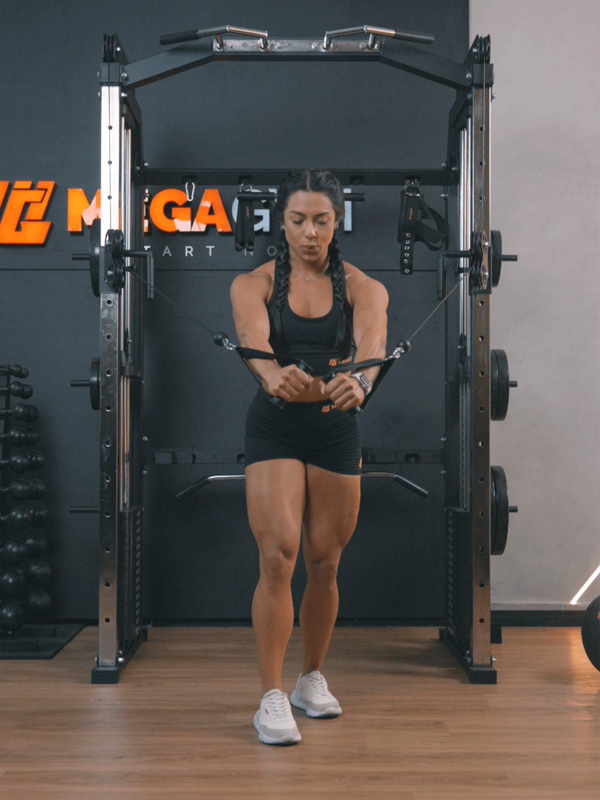 Estação Mega Rack Crossover Com Polia Móvel - MegaGym