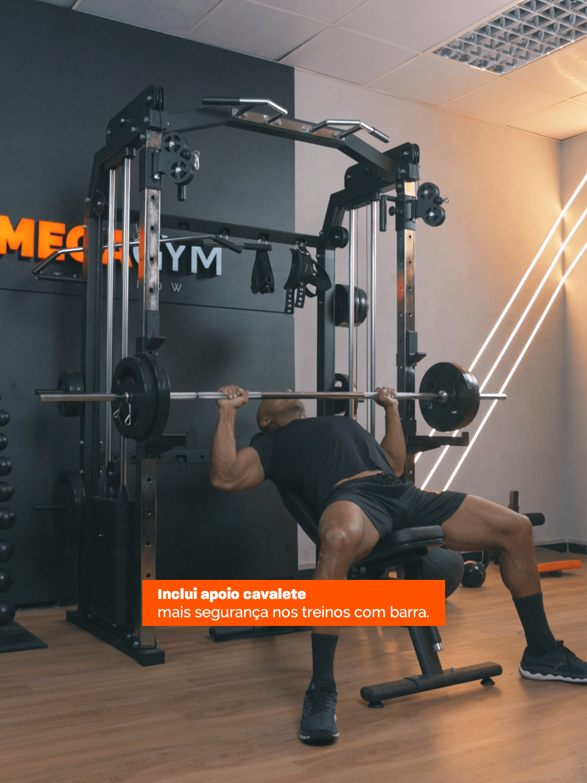 Estação Mega Rack Crossover Com Polia Móvel - MegaGym
