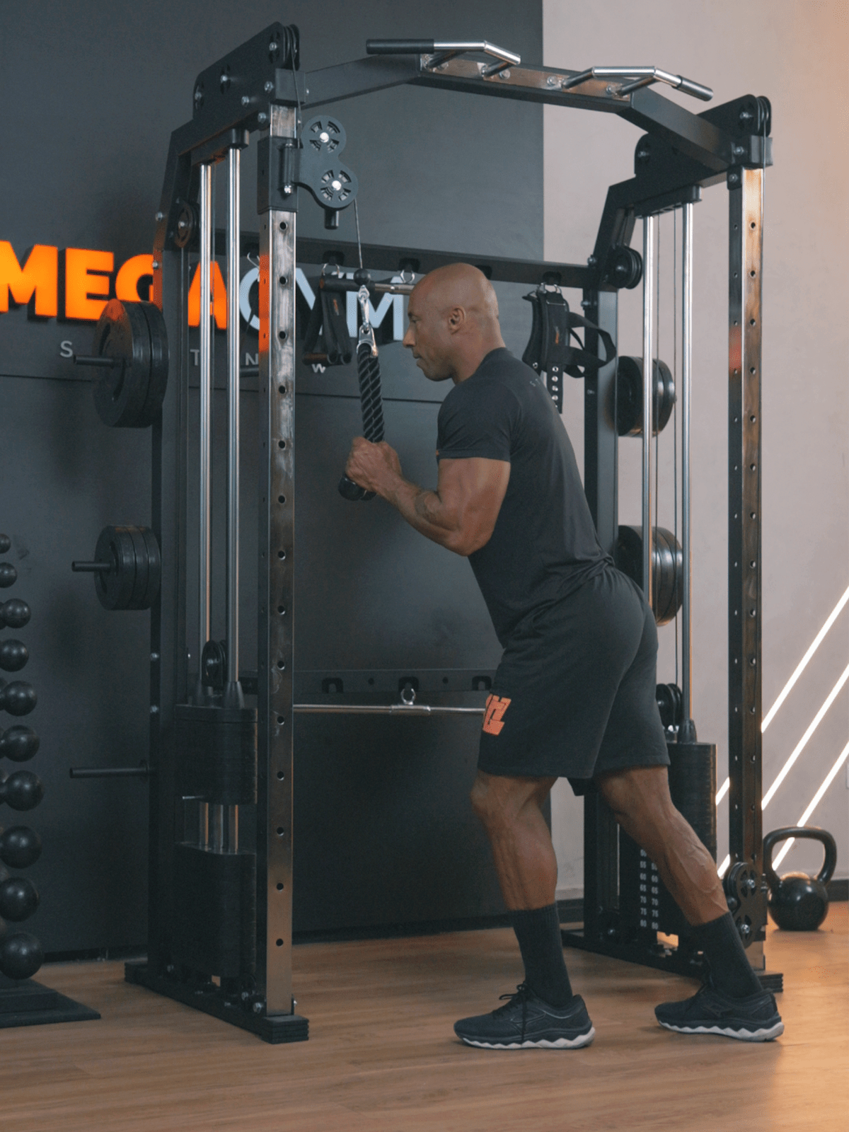 Estação Mega Rack Crossover Com Polia Móvel - MegaGym