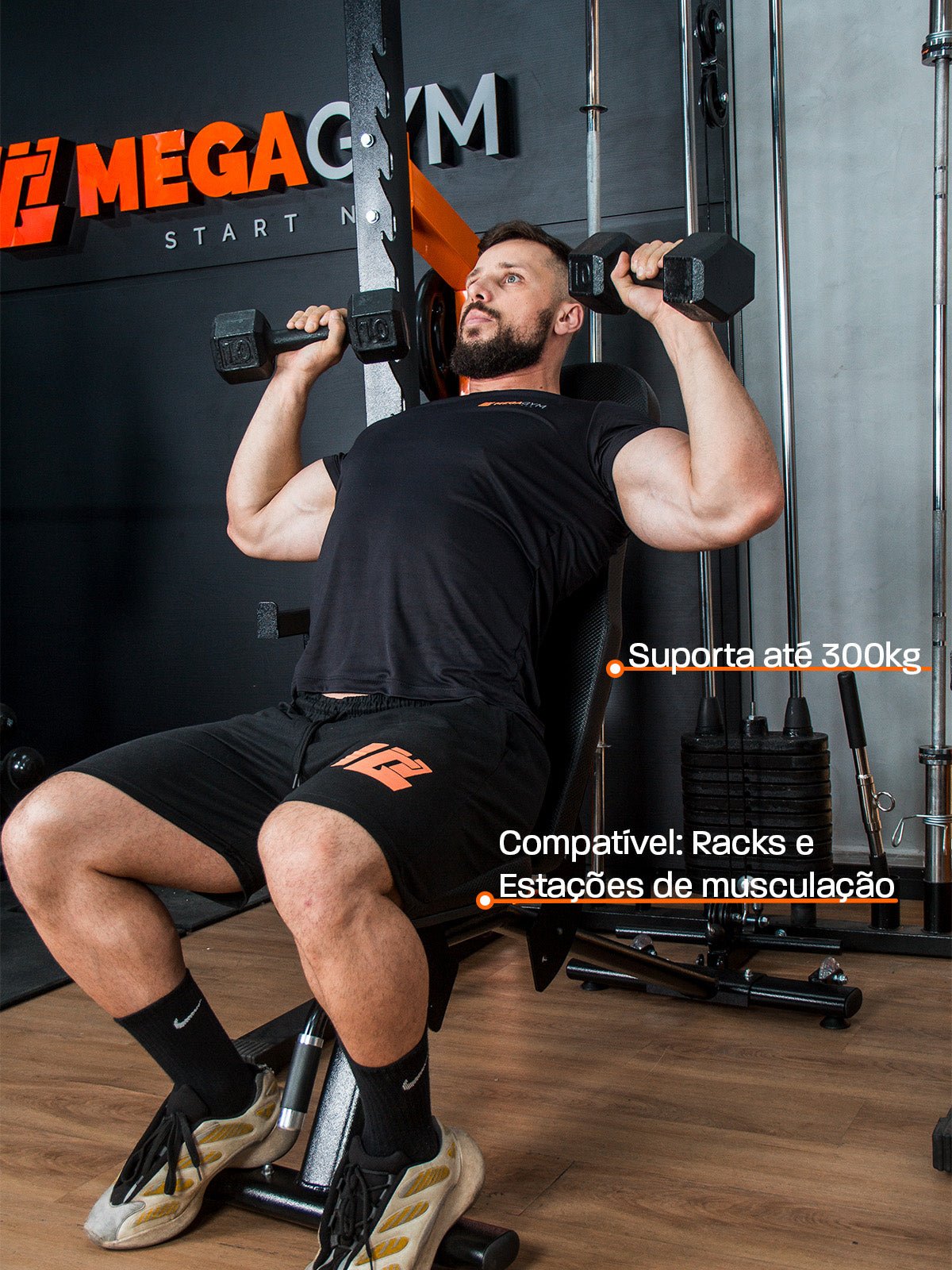 Banco Livre Ajustável Profissional M1 - MegaGym