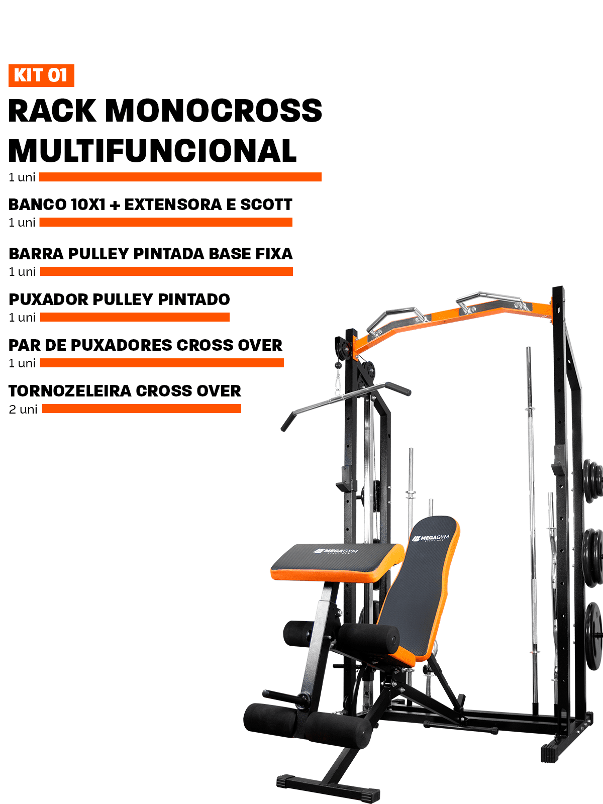 Rack Monocross Multifuncional - MegaGym