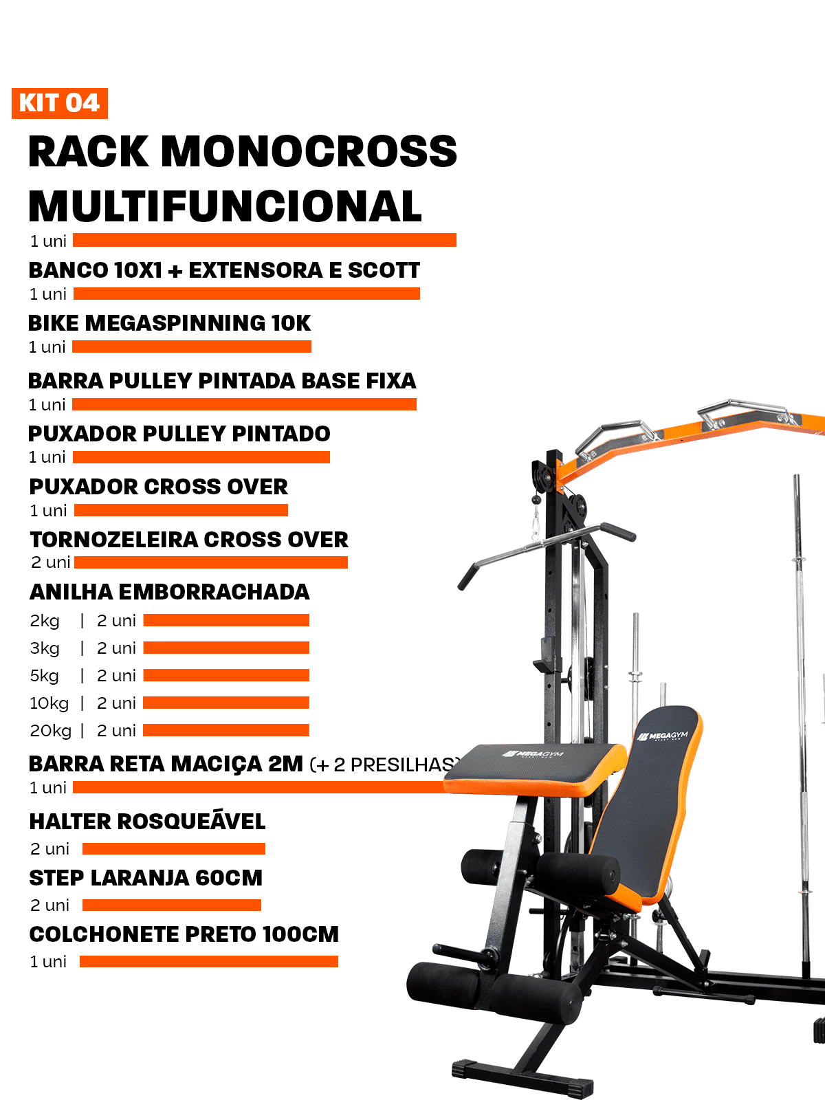 Rack Monocross Multifuncional - MegaGym