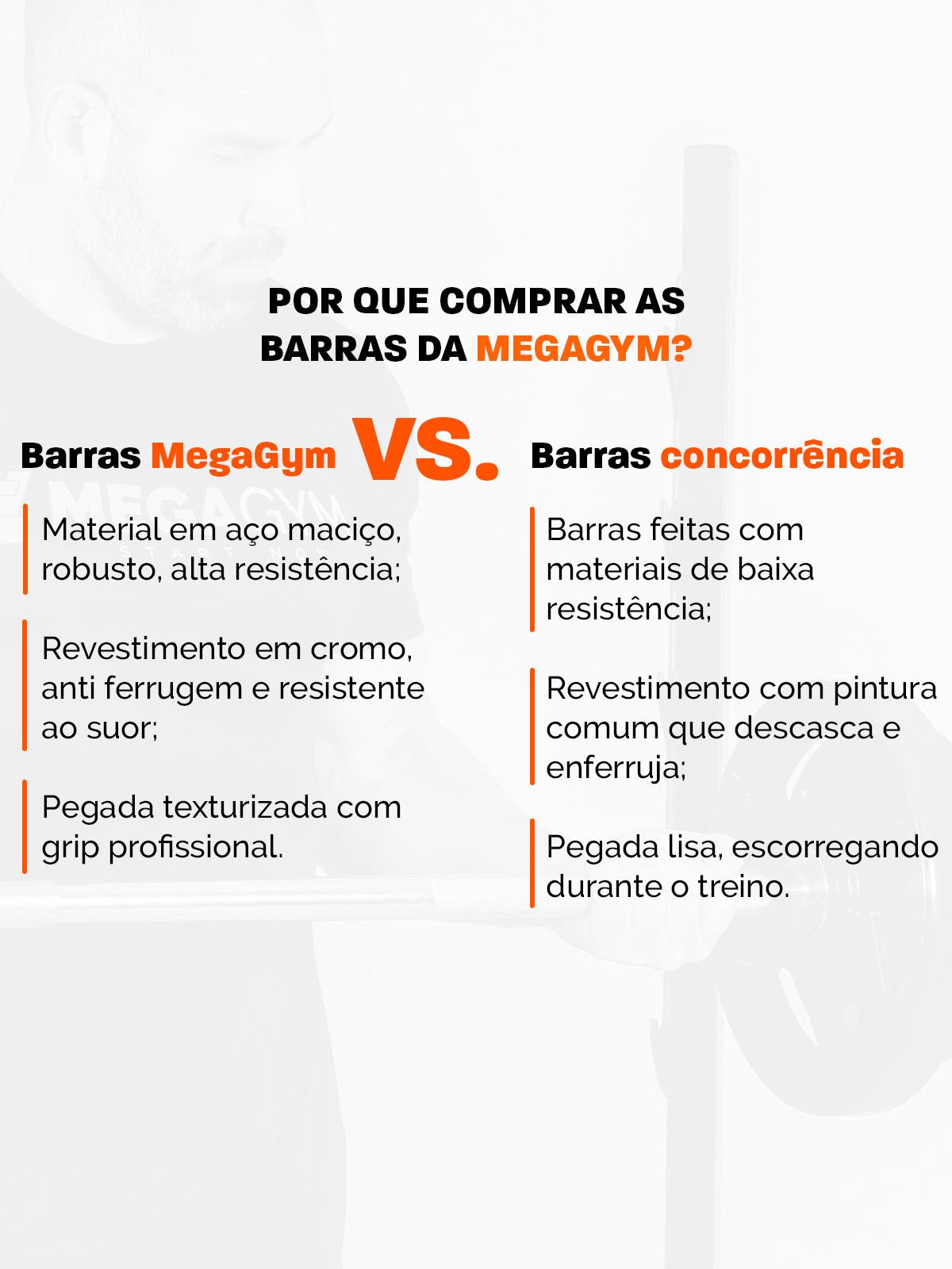 Barra Reta Maciça Cromada 28,57mm - MegaGym