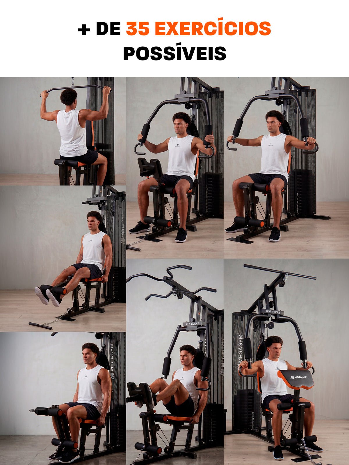 Estação de Musculação Multifuncional UrbanFit 65k - MegaGym