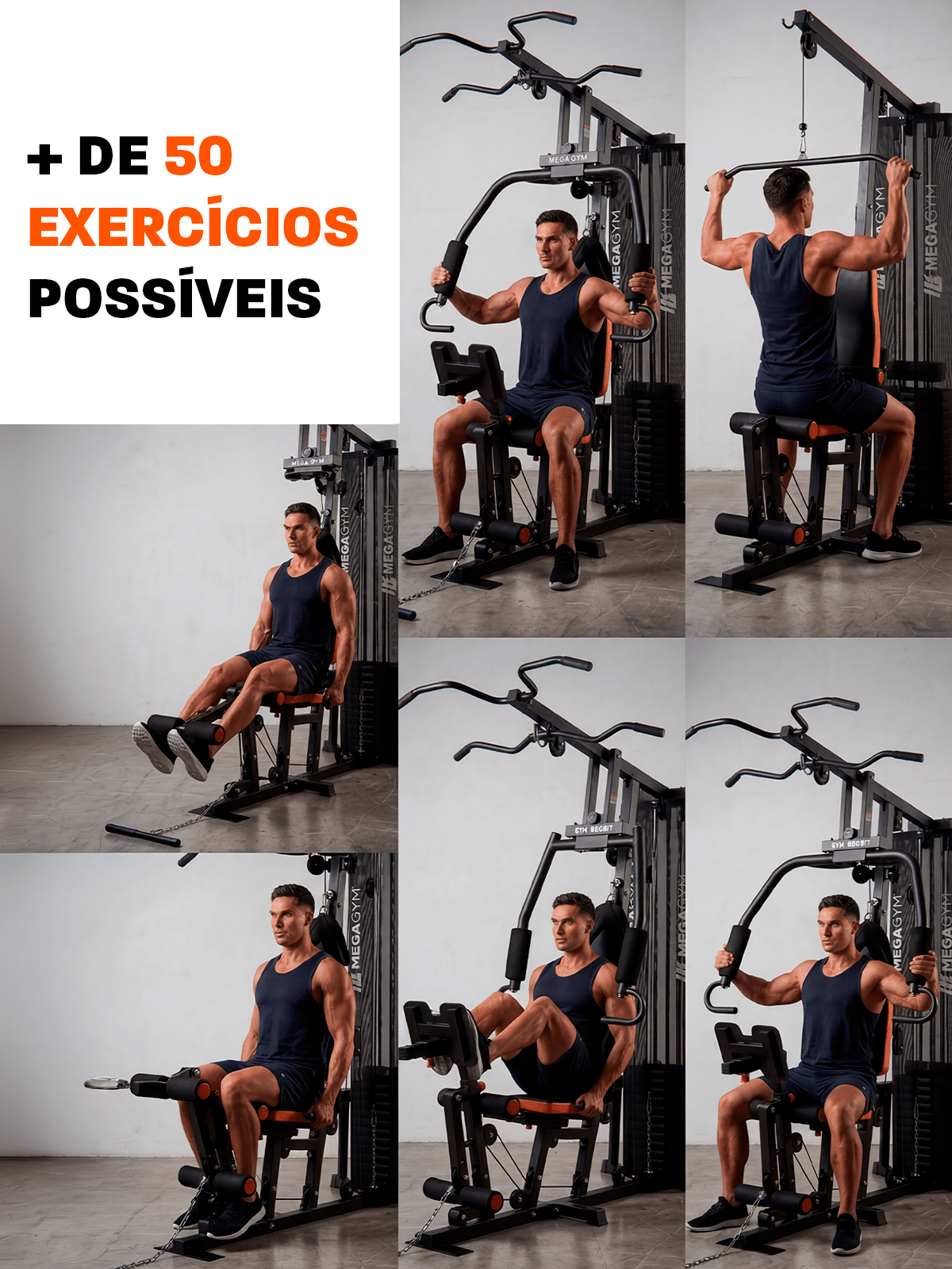 Estação de Musculação Multifuncional UrbanFit 80K - MegaGym