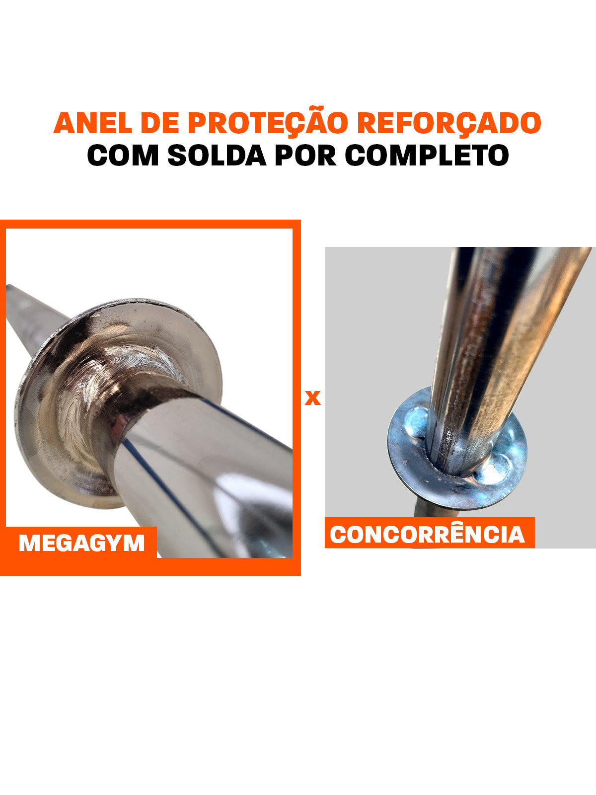Barra Reta Maciça Cromada 28,57mm
