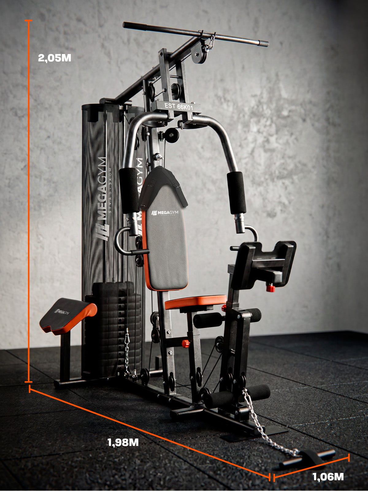 Estação de Musculação Multifuncional UrbanFit 65k - MegaGym