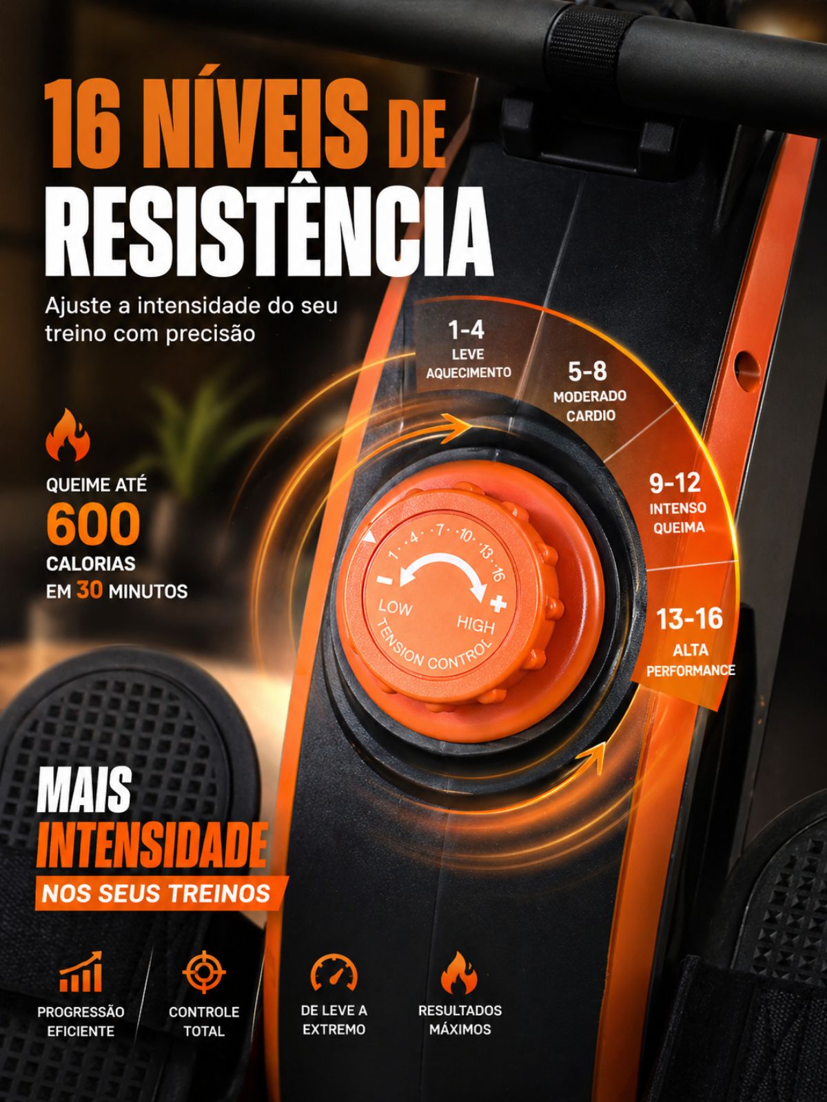 Aparelho Simulador de Remo Indoor Magnético ROW 3000 - MegaGym