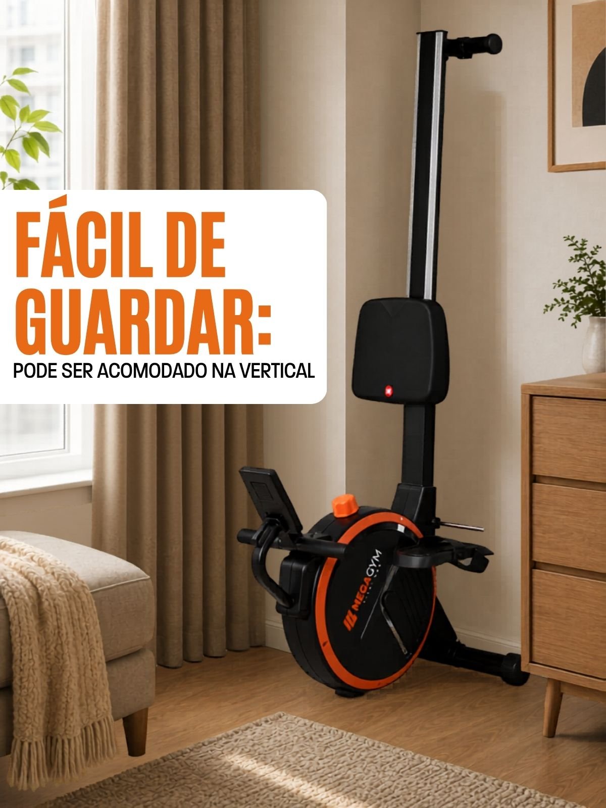 Aparelho Simulador de Remo Indoor Magnético ROW 3000 - MegaGym