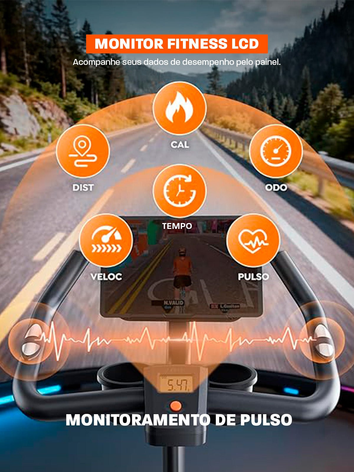 Bicicleta Ergométrica Smart Magnetic 6K | Disco 6Kg | Resistência Magnética - MegaGym