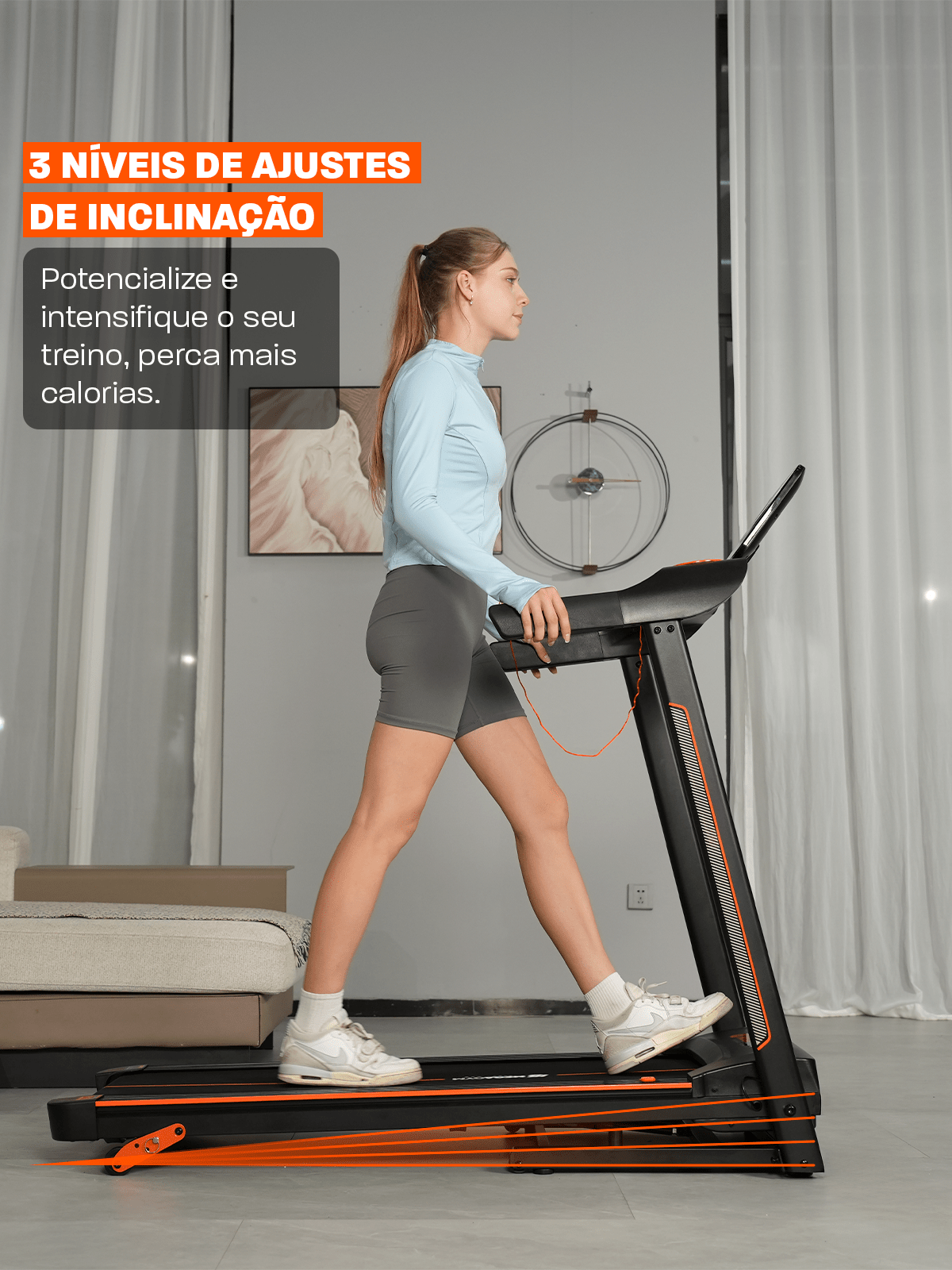 Esteira Ergométrica Elétrica Smart Pace 14km/h | Motor 2.5 HP | Bluetooth |Suporta até 120kg - MegaGym