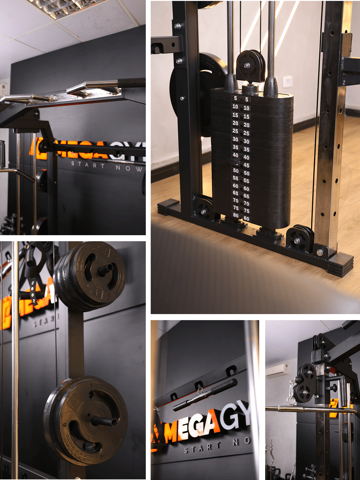 Estação Mega Rack Crossover Com Polia Móvel - MegaGym
