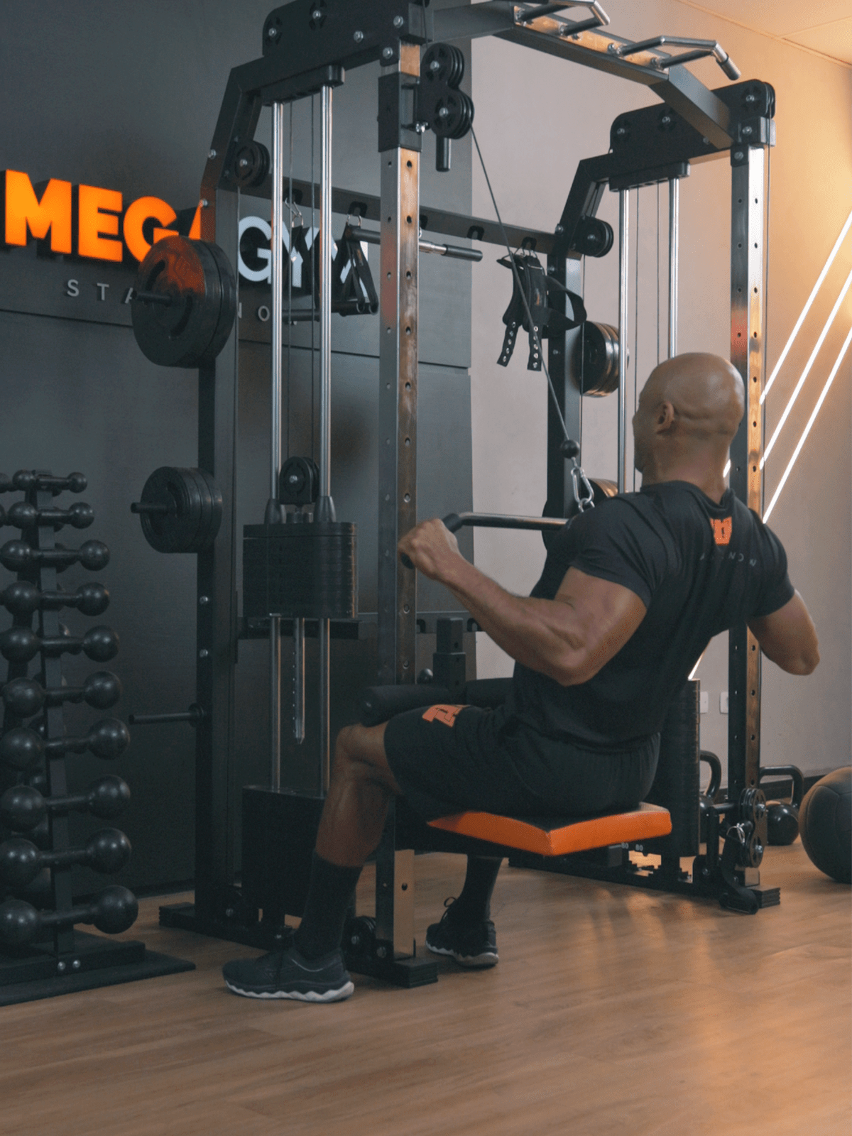 Estação Mega Rack Crossover Com Polia Móvel - MegaGym