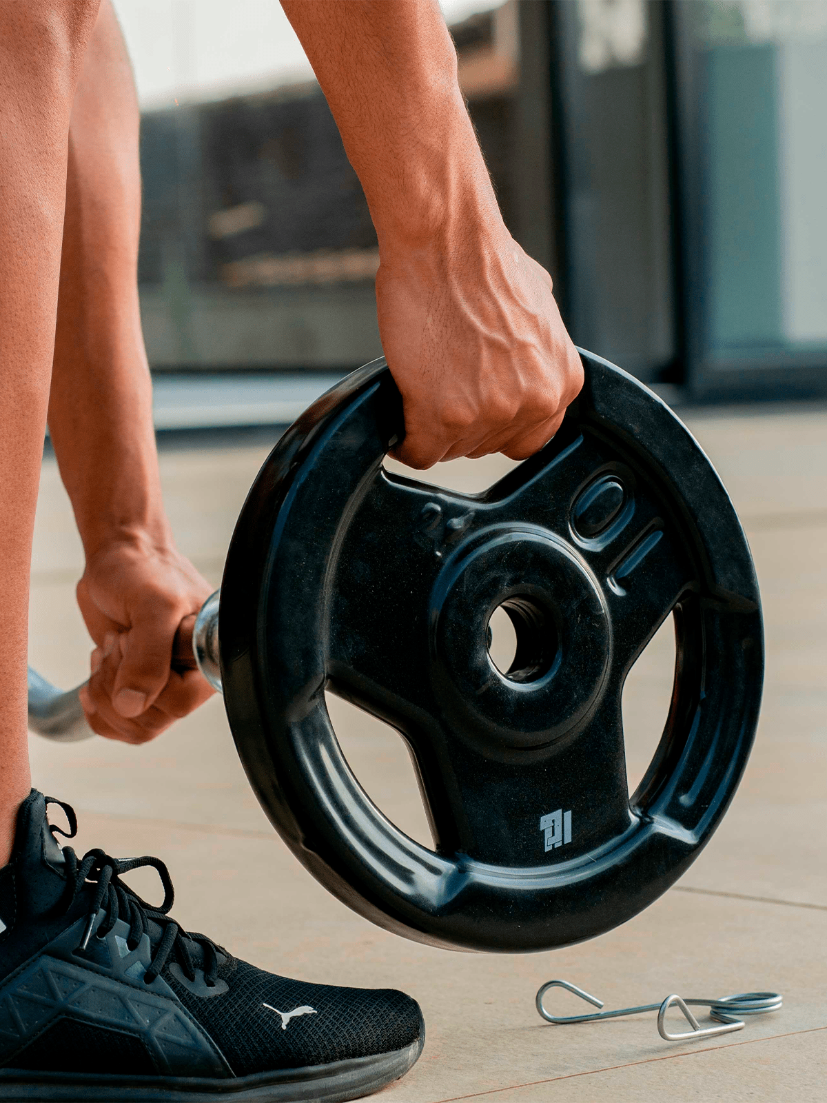 Anilha Sport Emborrachada Furo 51mm - MegaGym