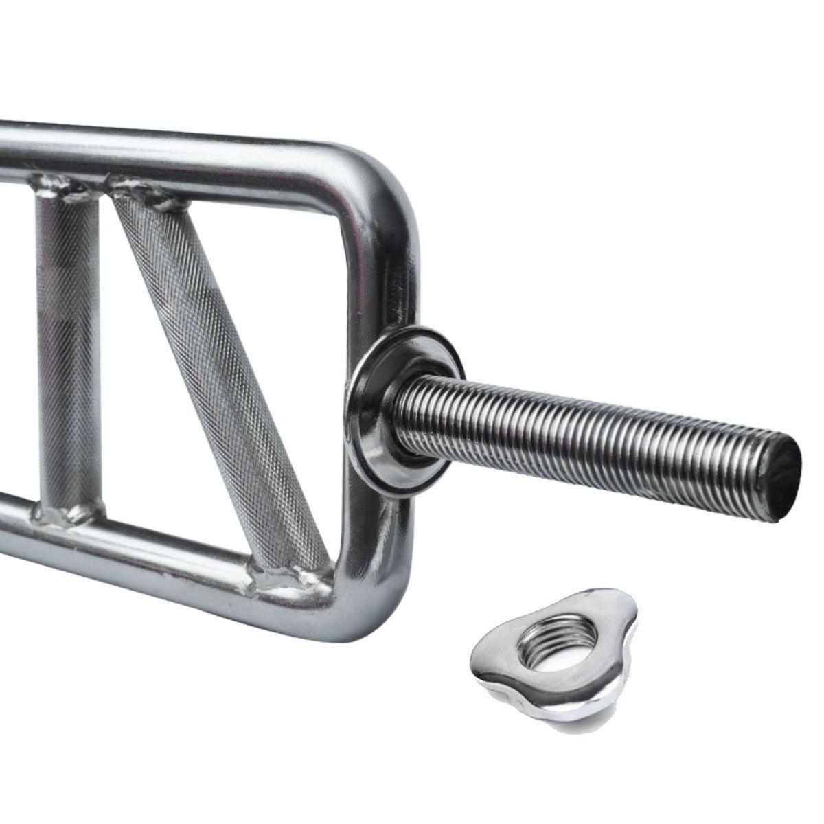 BARRA H MACIÇA C/ ROSCA 84CM CROMADA - DIAM. 25,40MM-MEGAGYM