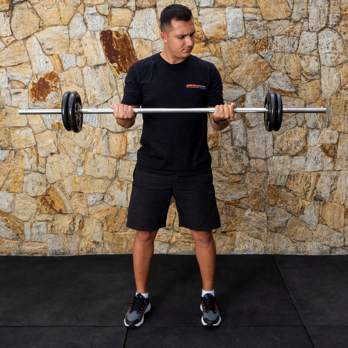 Barra Reta Maciça Com Rosca Cromada 25,40mm