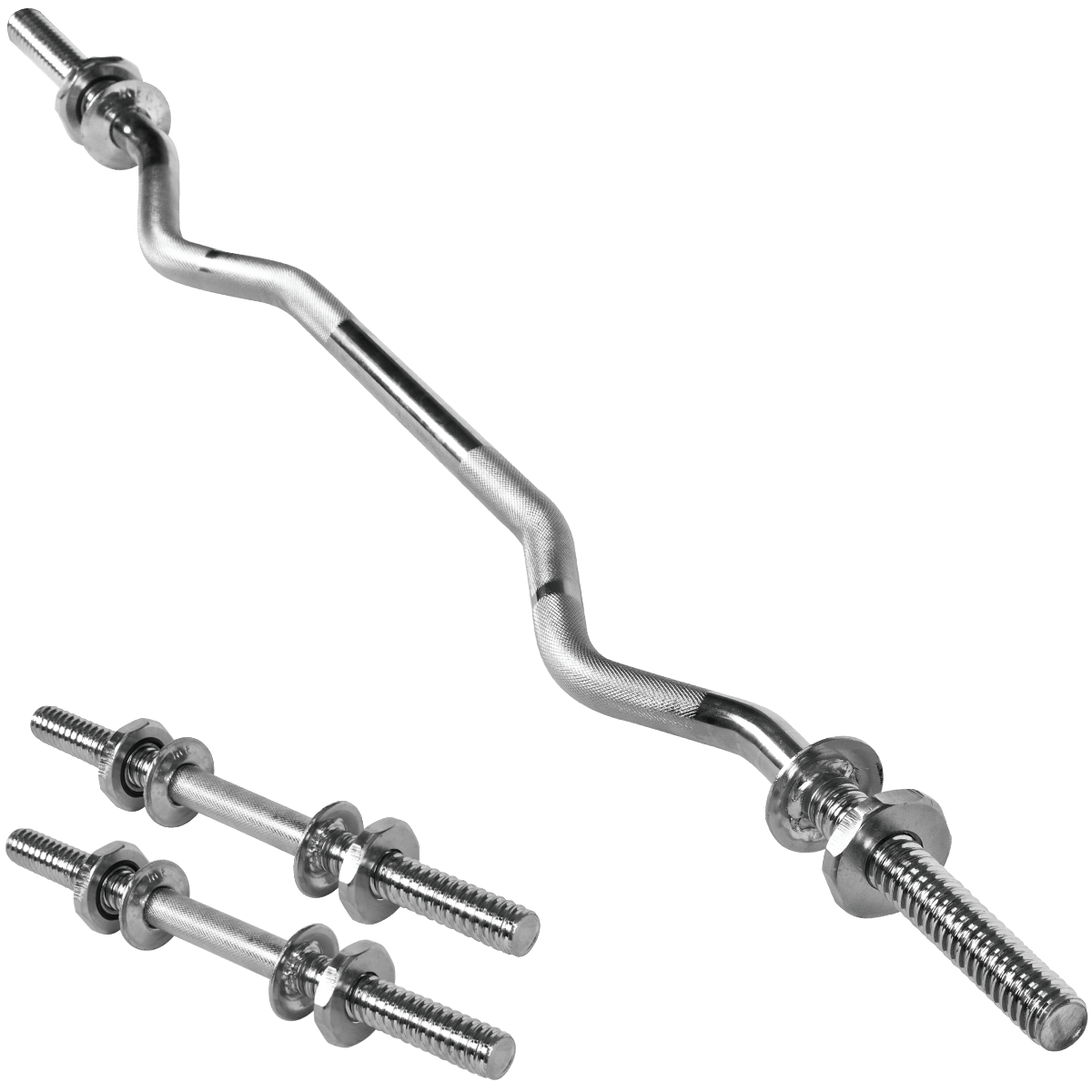 Kit Treino Com Barra W + Par Halter Barra 35cm