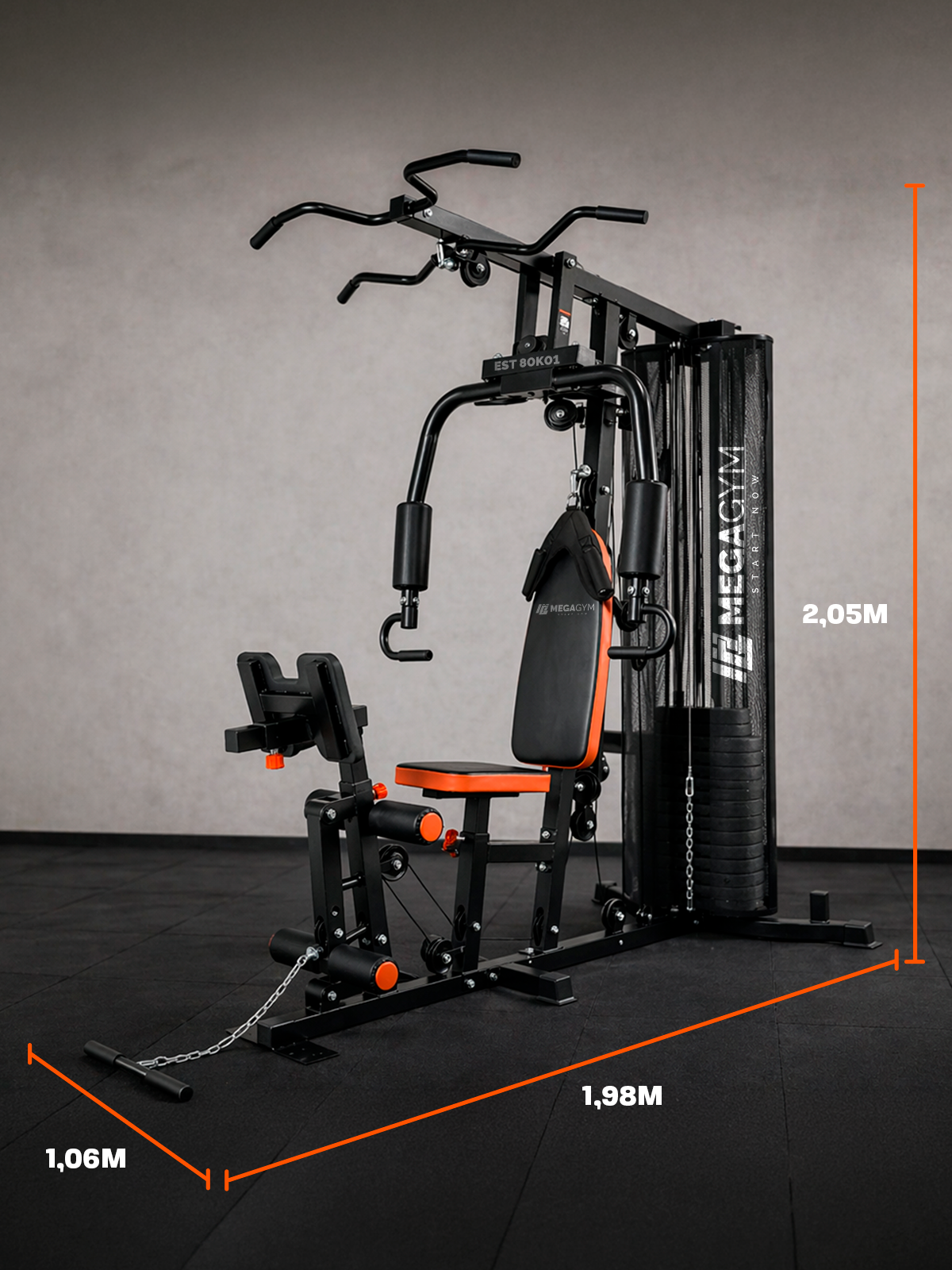Estação de Musculação Multifuncional UrbanFit 80K - MegaGym