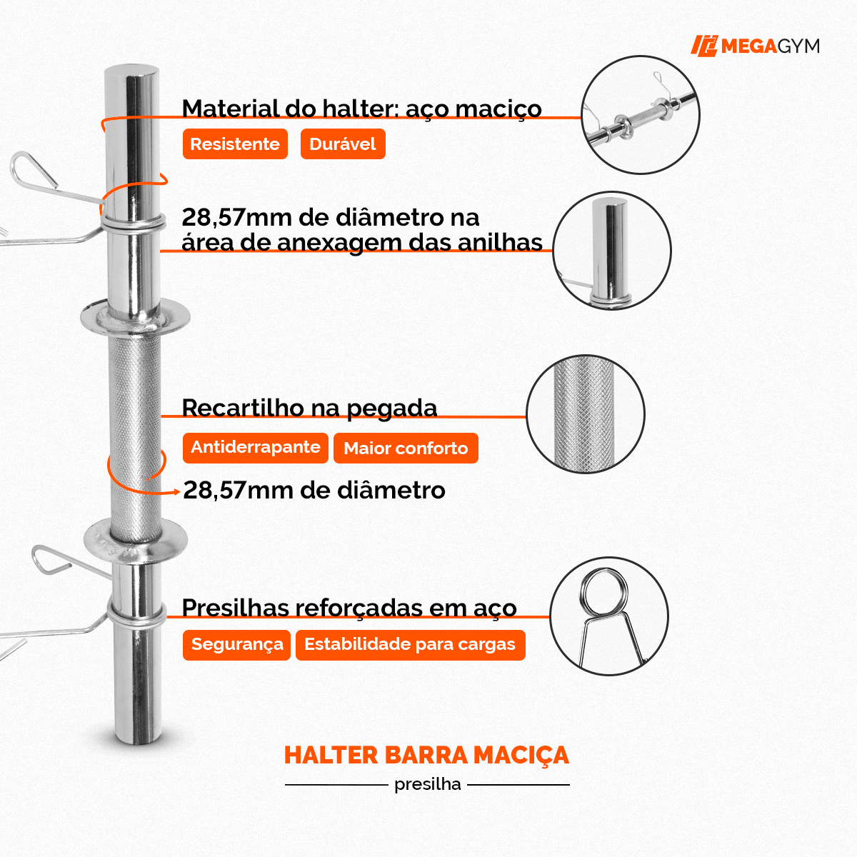 Kit Treino Musculação Par Halter Maciço + 20kg Anilha Emborrachada - MegaGym