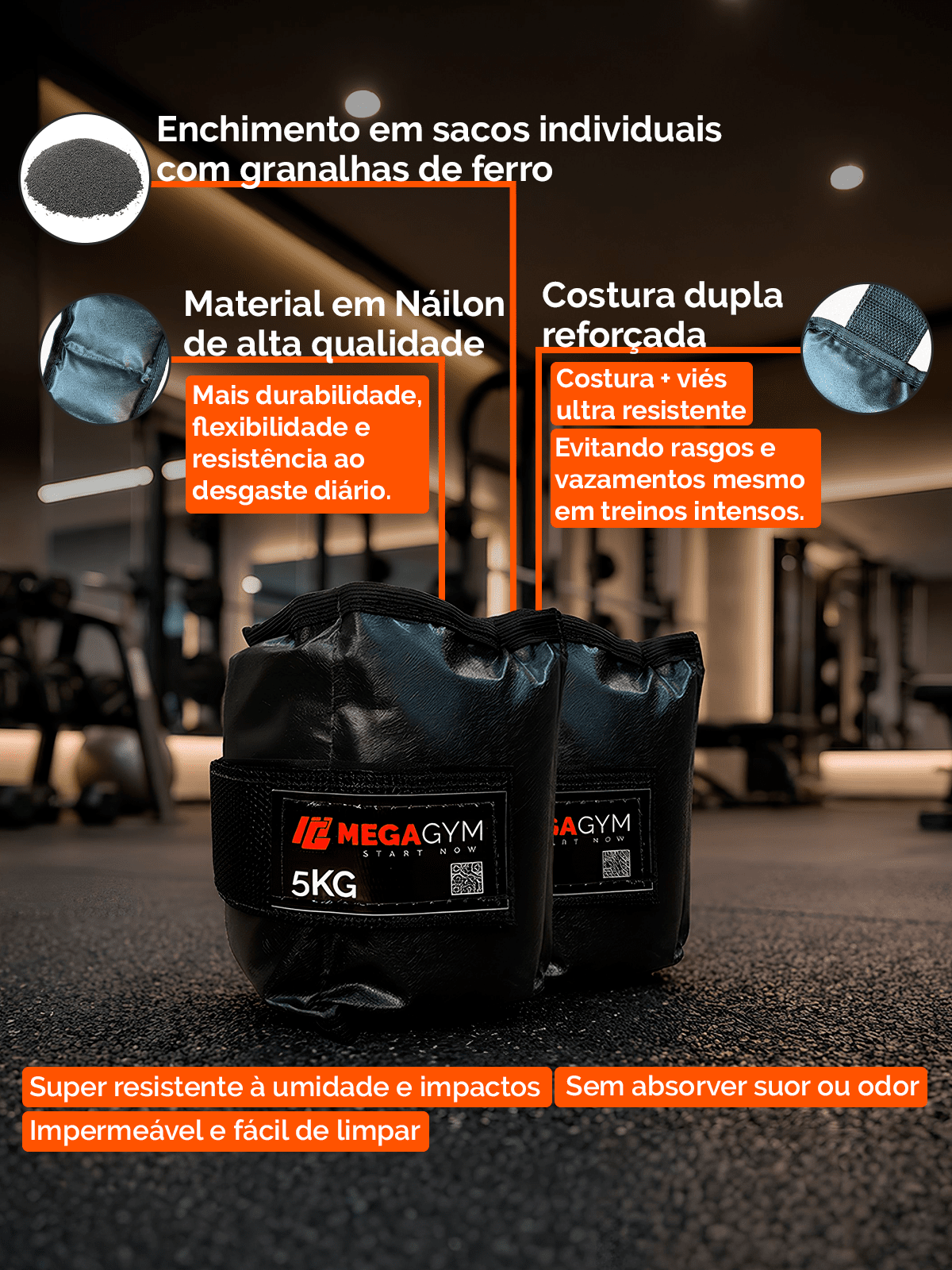 Caneleiras Tornozeleiras De Peso - MegaGym