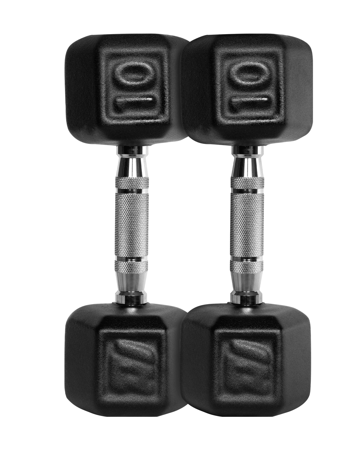 Kit 20 Halteres (10 Pares de 1 a 10 kg) | Dumbbells Texturizados com Pegada Cromada - MegaGym