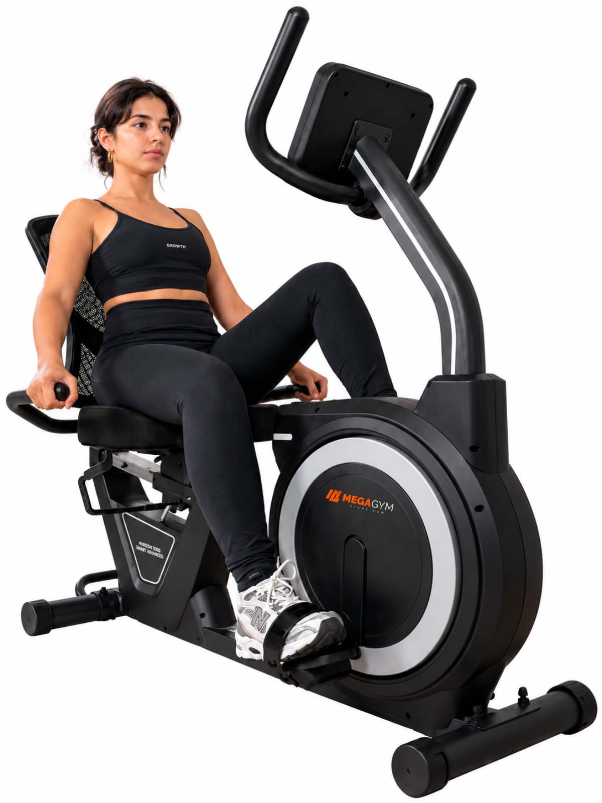 Bike Horizontal Horizon 5000 Smart Advanced | Ajuste Automático de Carga | Bluetooth | Resistência Magnética | Suporta 130Kg