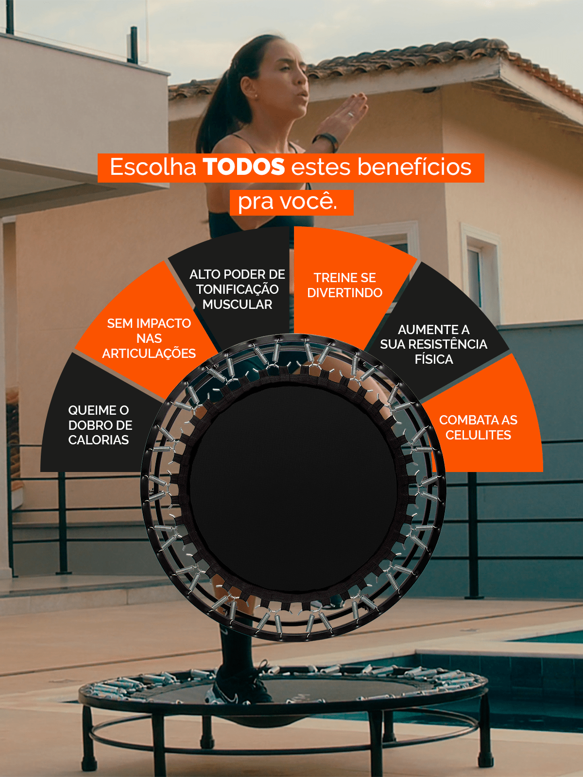 Mini Jump Trampolim Profissional 36 Molas - MegaGym