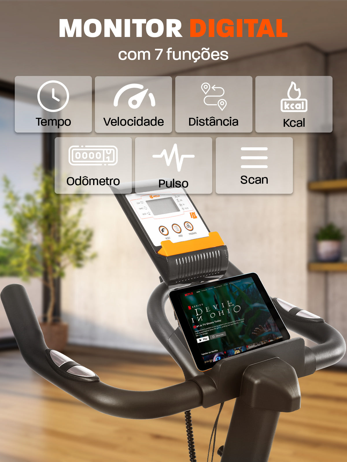 Bicicleta Ergométrica Bike Mega Spinning 10K