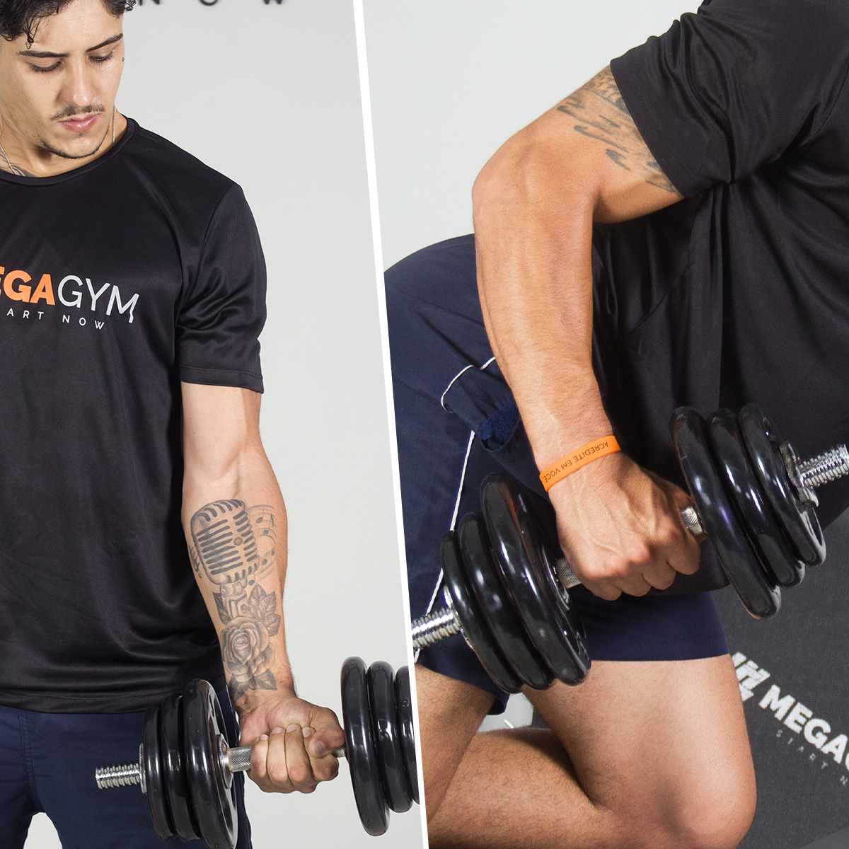 Halter Maciço 35Cm Cromado Com Rosca - MegaGym