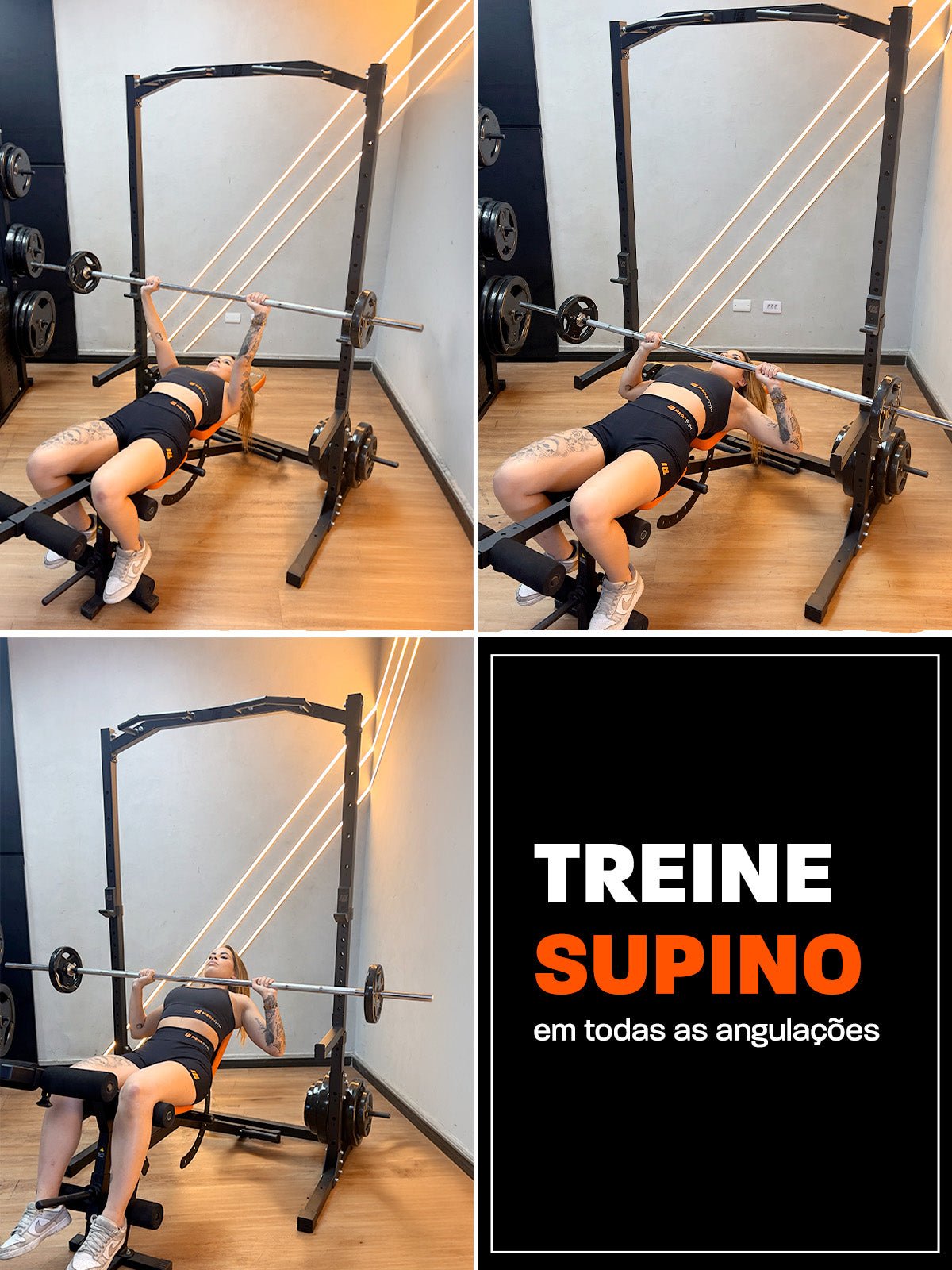Power Rack Gaiola de Agachamento e Supino - MegaGym
