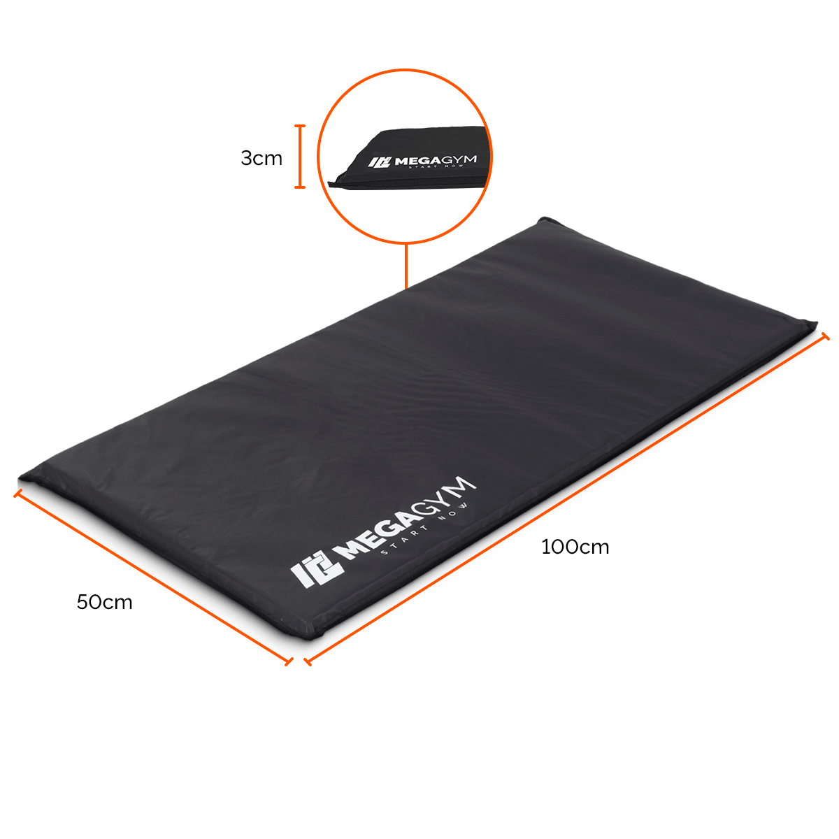 Colchonete De Academia 100x50x3 Para Treino Pilates Funcional - MegaGym