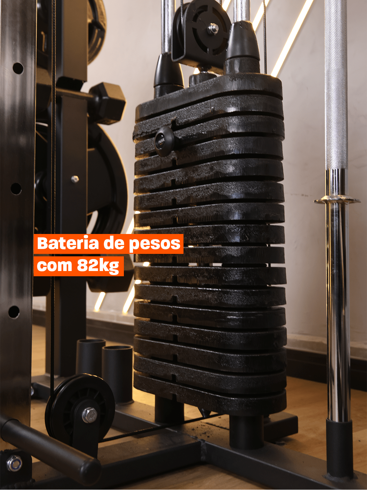 Kit 5 Estação De Musculação Mega Rack Full Com Polia Móvel Flutuante - MegaGym