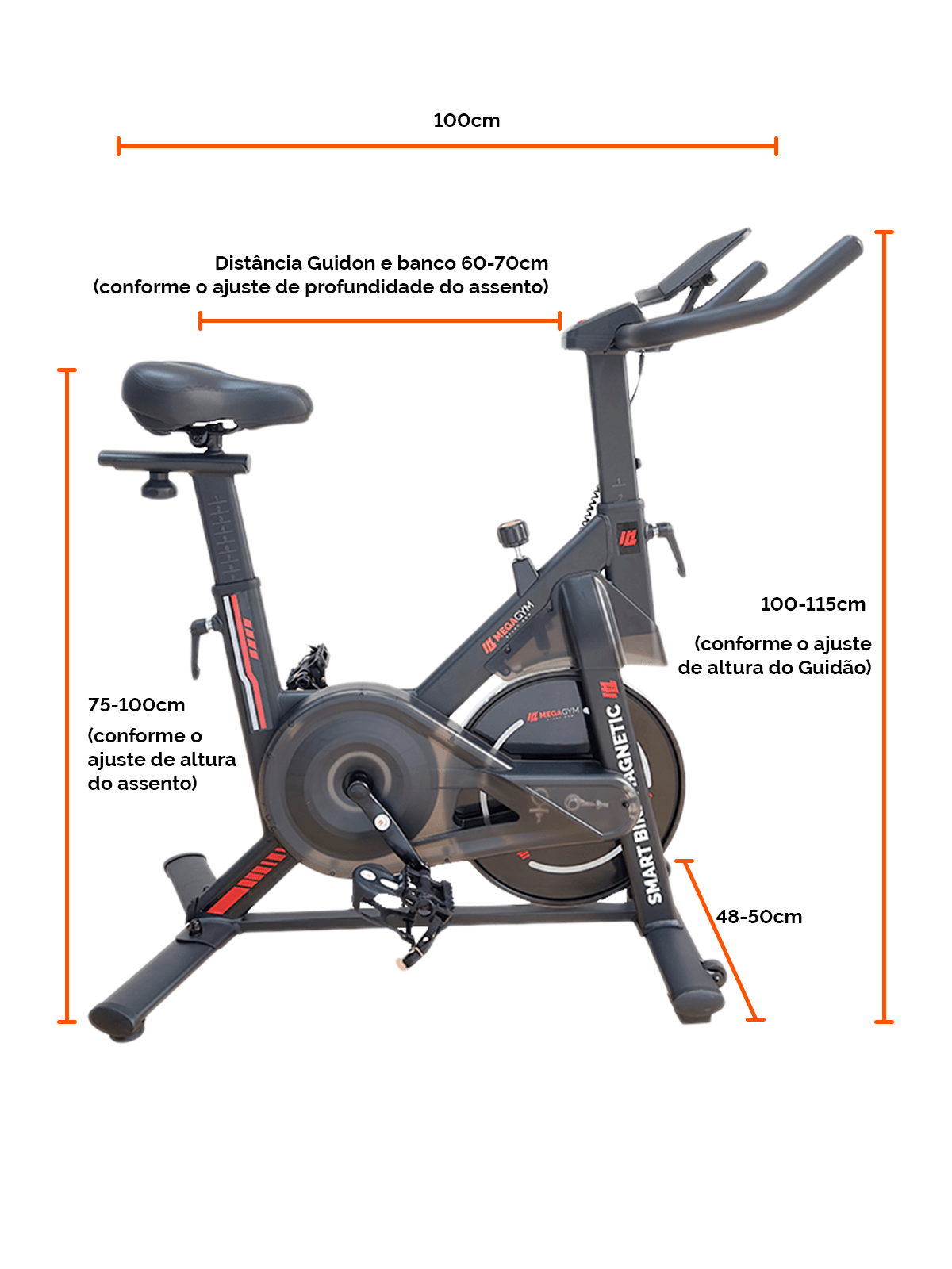 Bicicleta Ergométrica Smart Bike Magnetic MegaGym - MegaGym
