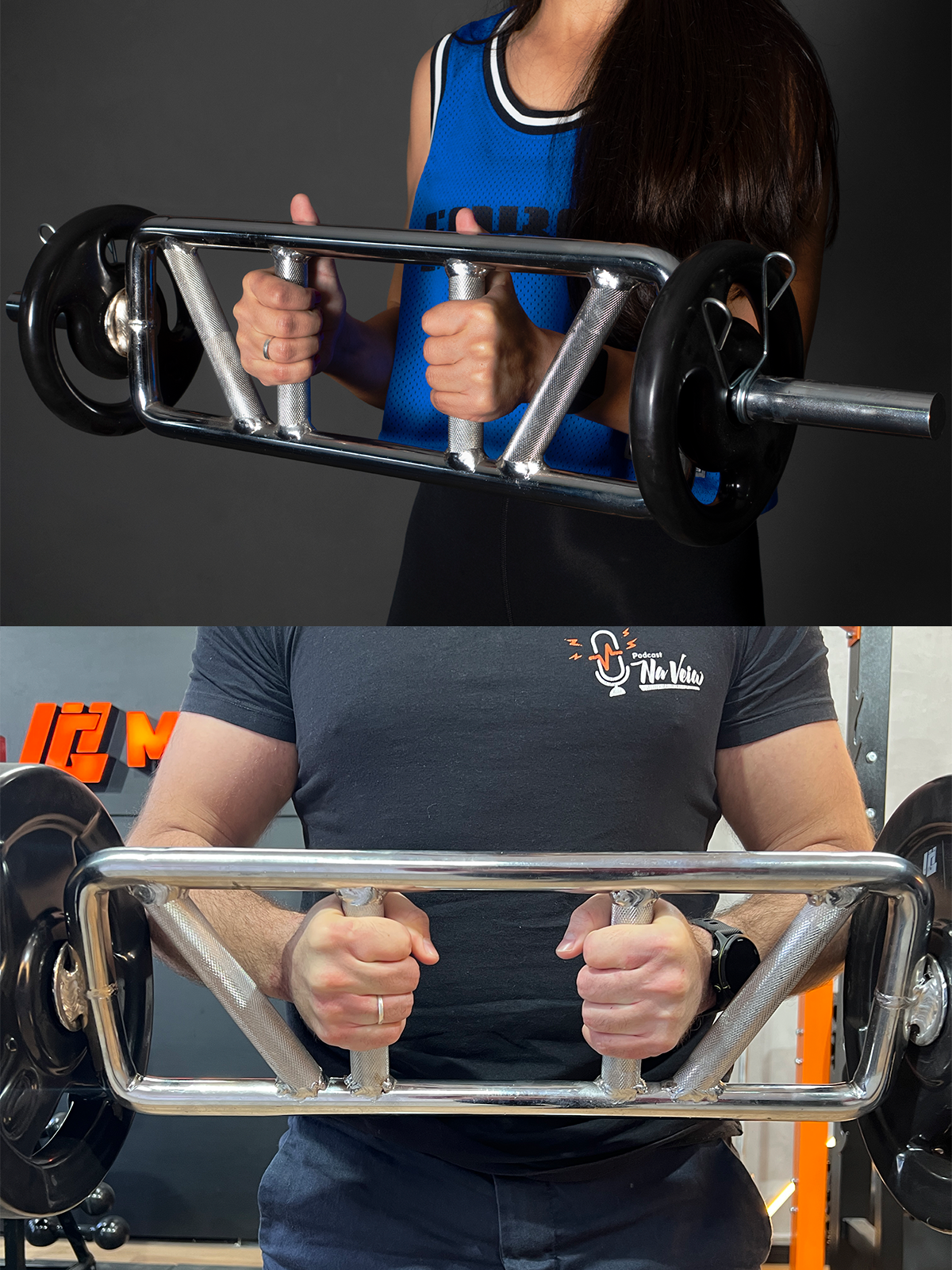 Barra H Maciça Com Rosca 84cm Cromada 25,40mm