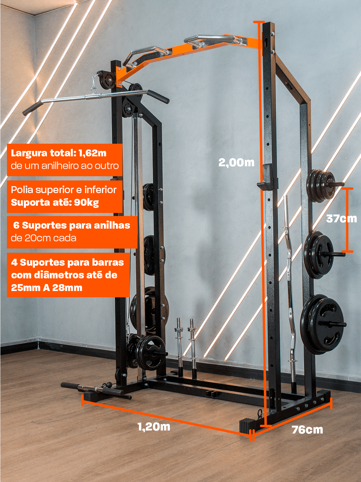 Kit 5 Rack Monocross Multifuncional - MegaGym