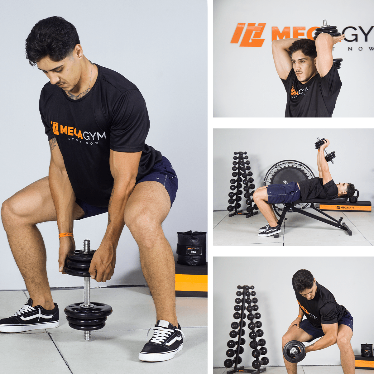 Kit Par Halteres De Academia Rosqueáveis E Anilhas - MegaGym