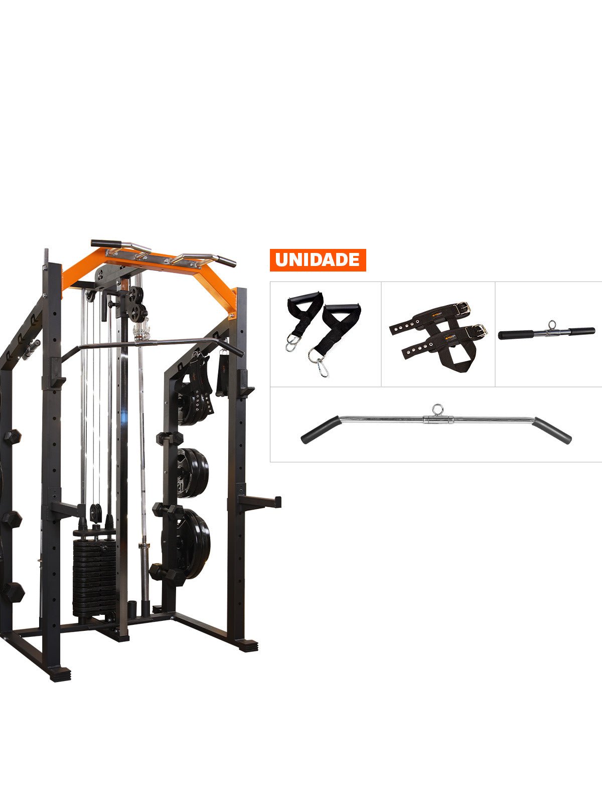 Estação De Musculação Mega Rack Full Com Polia Móvel Flutuante - MegaGym