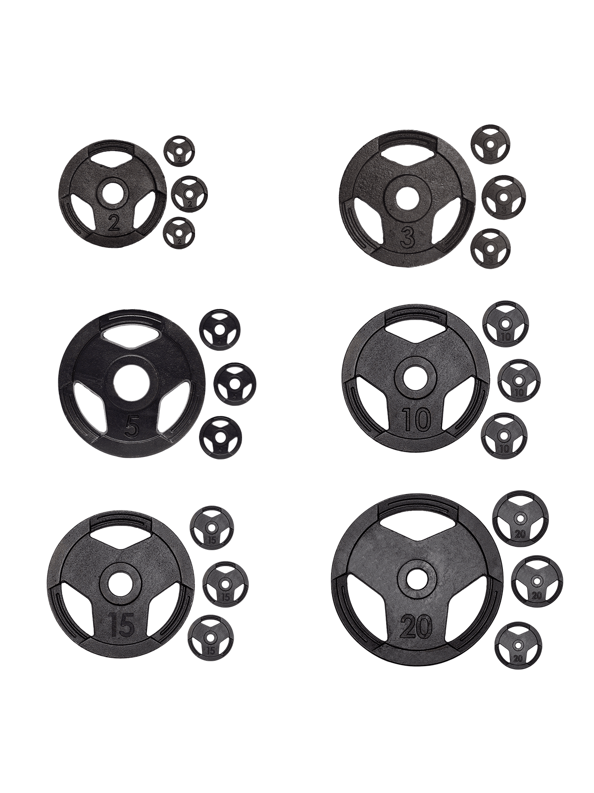 KIT 220Kg de Anilhas 4x2kg 4x3kg 4x5kg 4x10kg 4x15kg 4x20kg - MegaGym