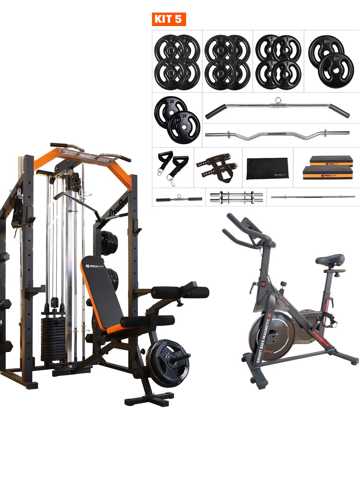 Estação De Musculação Mega Rack Full Com Polia Móvel Flutuante - MegaGym