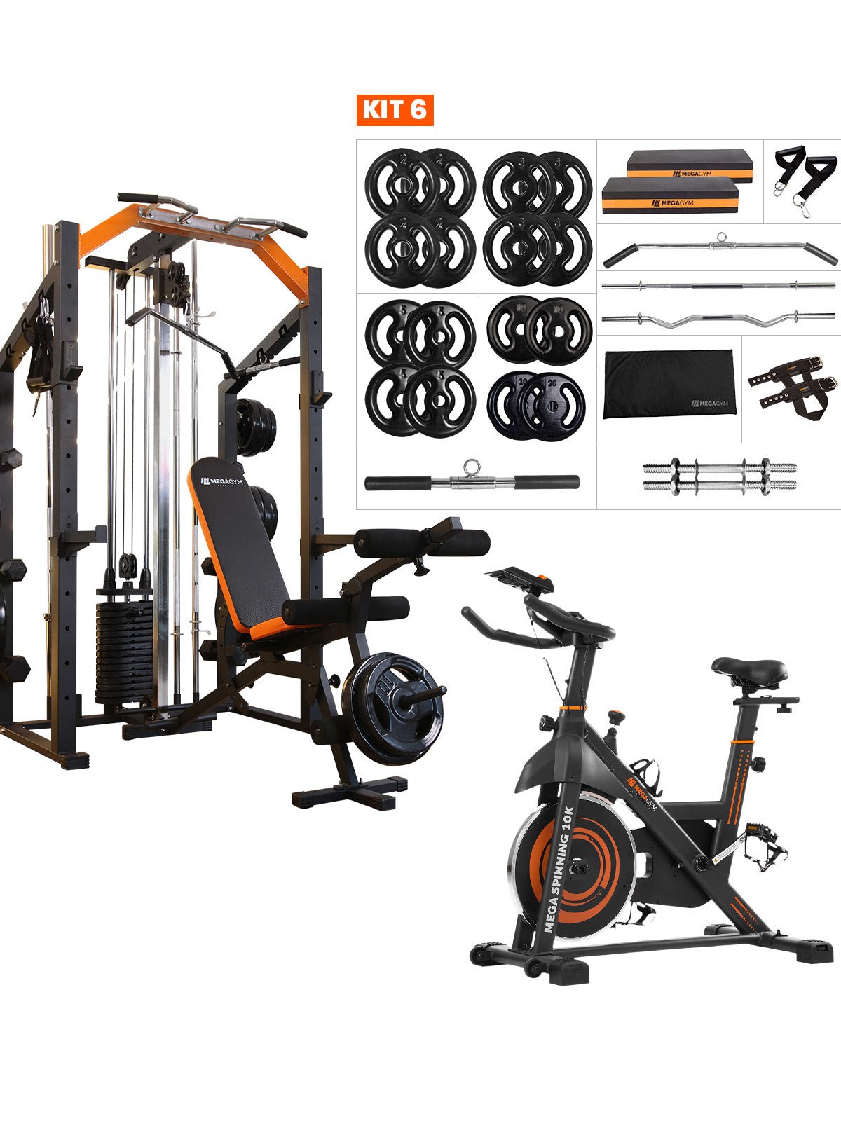 Estação De Musculação Mega Rack Full Com Polia Móvel Flutuante - MegaGym