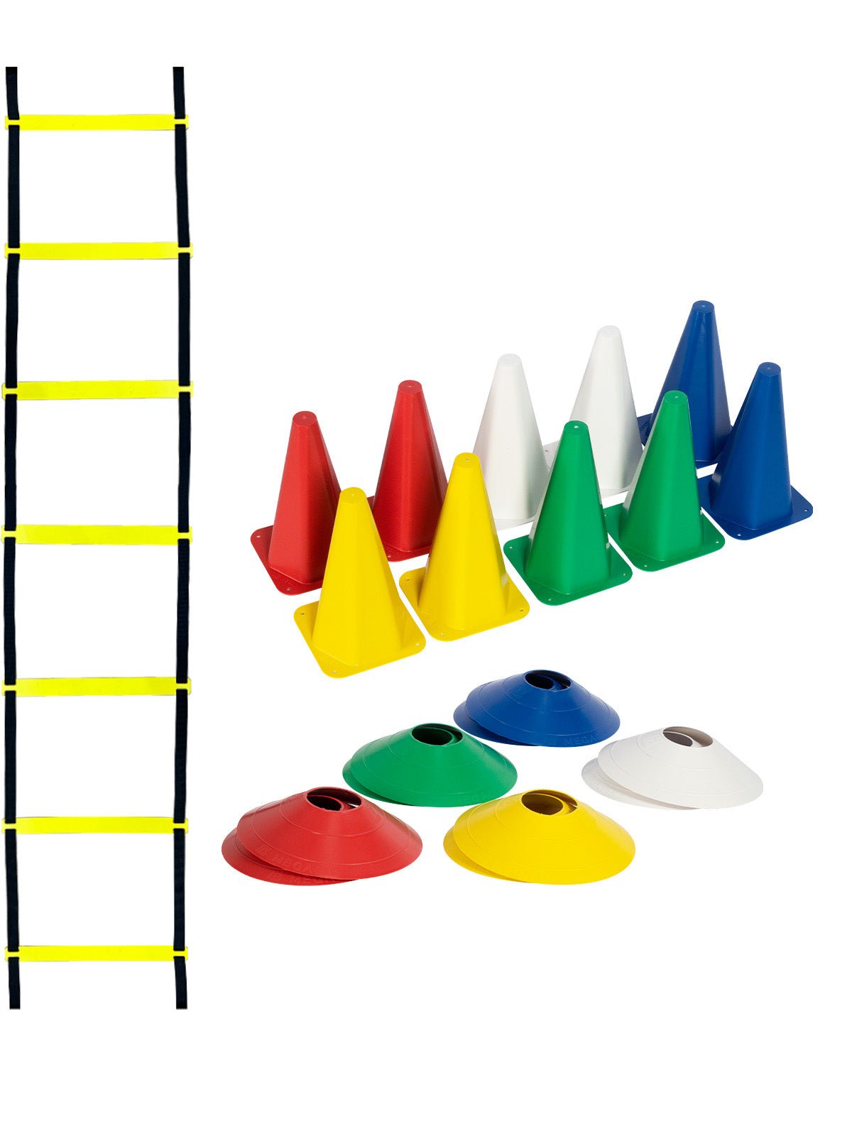 Kit Funcional Agilidade Cones + Chapéus + Escada Para Treino Completo - MegaGym
