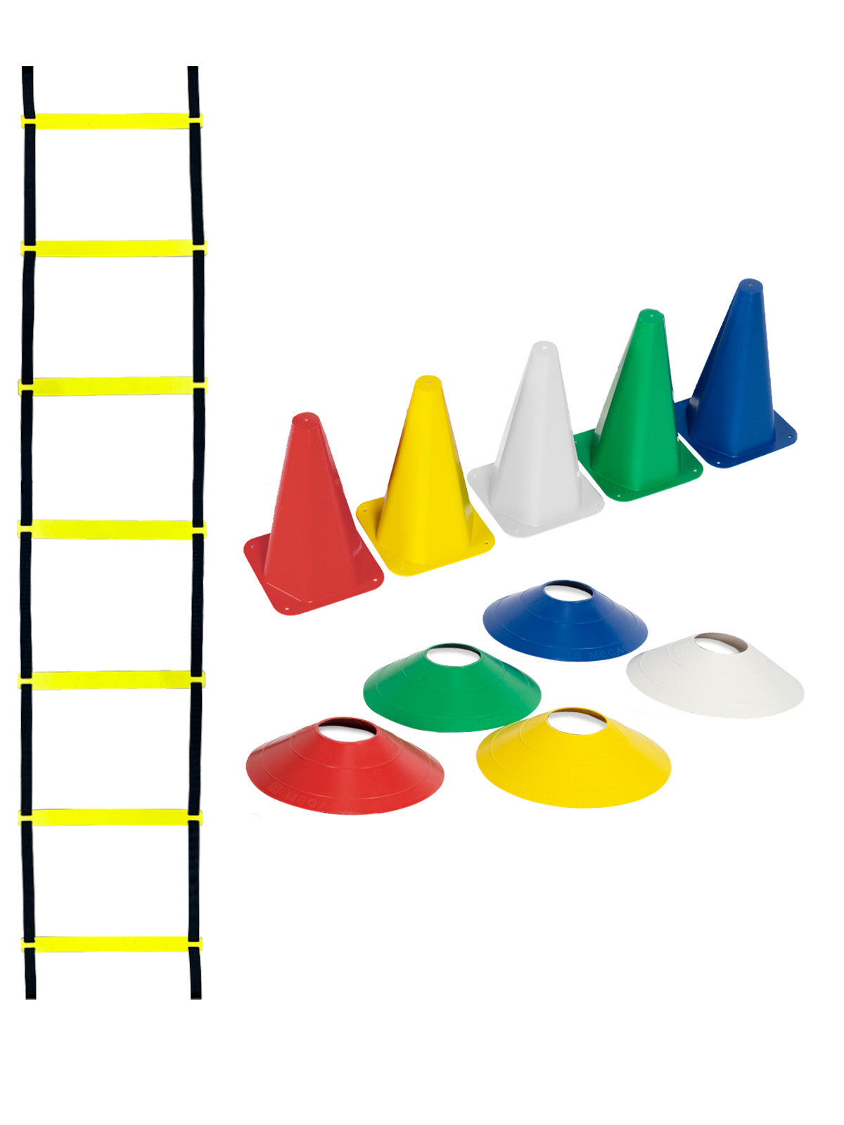 Kit Funcional Agilidade Cones + Chapéus + Escada Para Treino Completo