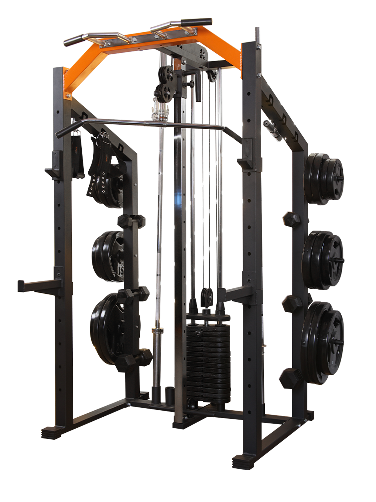 Estação De Musculação Mega Rack Full Com Polia Móvel Flutuante