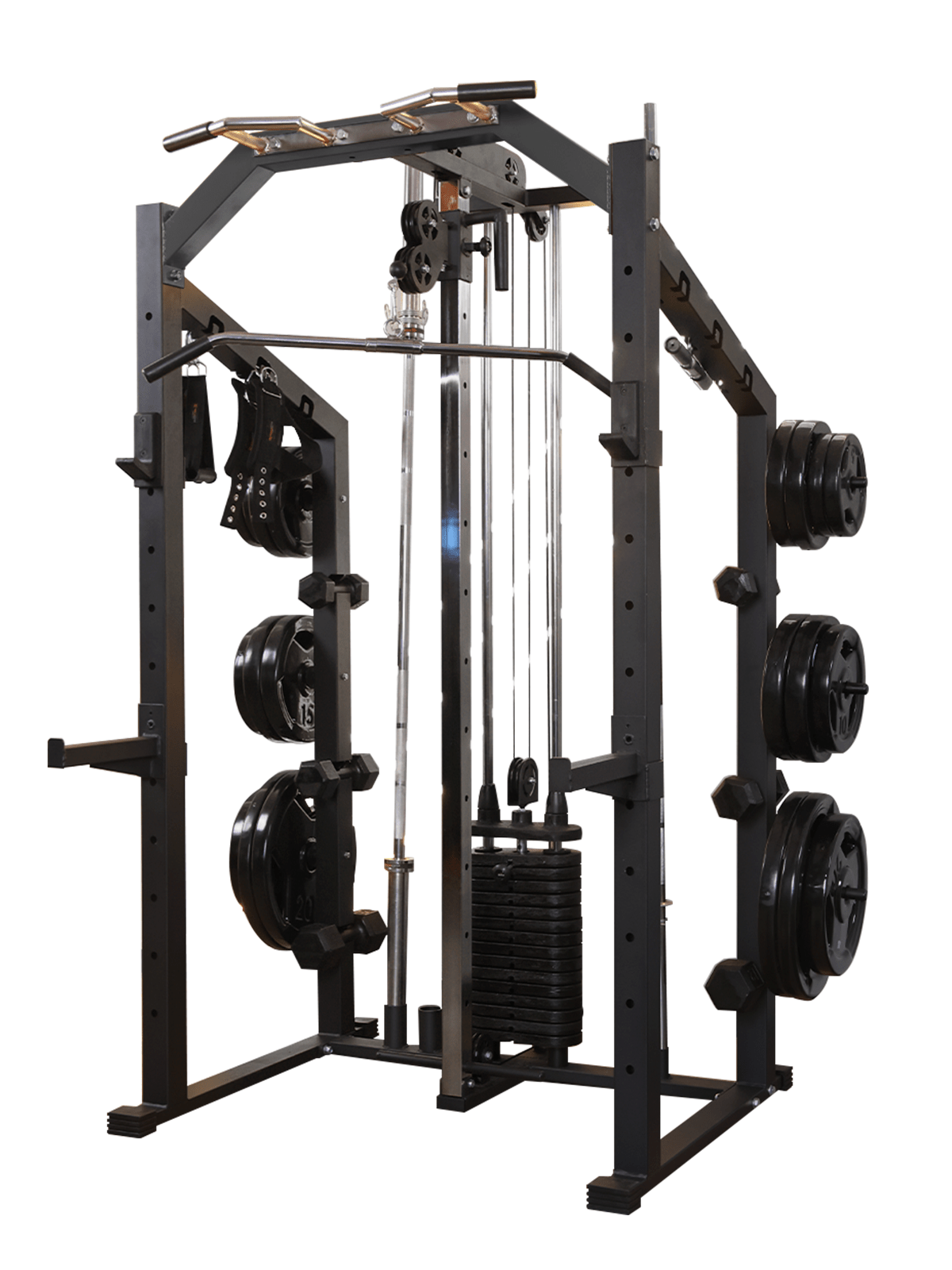 Estação De Musculação Mega Rack Full Com Polia Móvel Flutuante - MegaGym