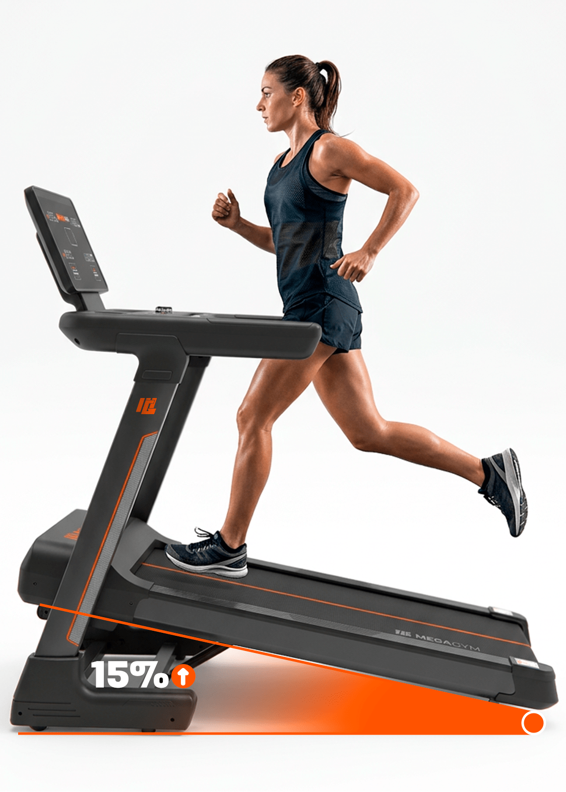 Esteira Ergométrica Elétrica Smart Pace Ultra 20km/h | Motor 5.0 HPP | Bluetooth |Suporta até 160kg | Semi Profissional - MegaGym