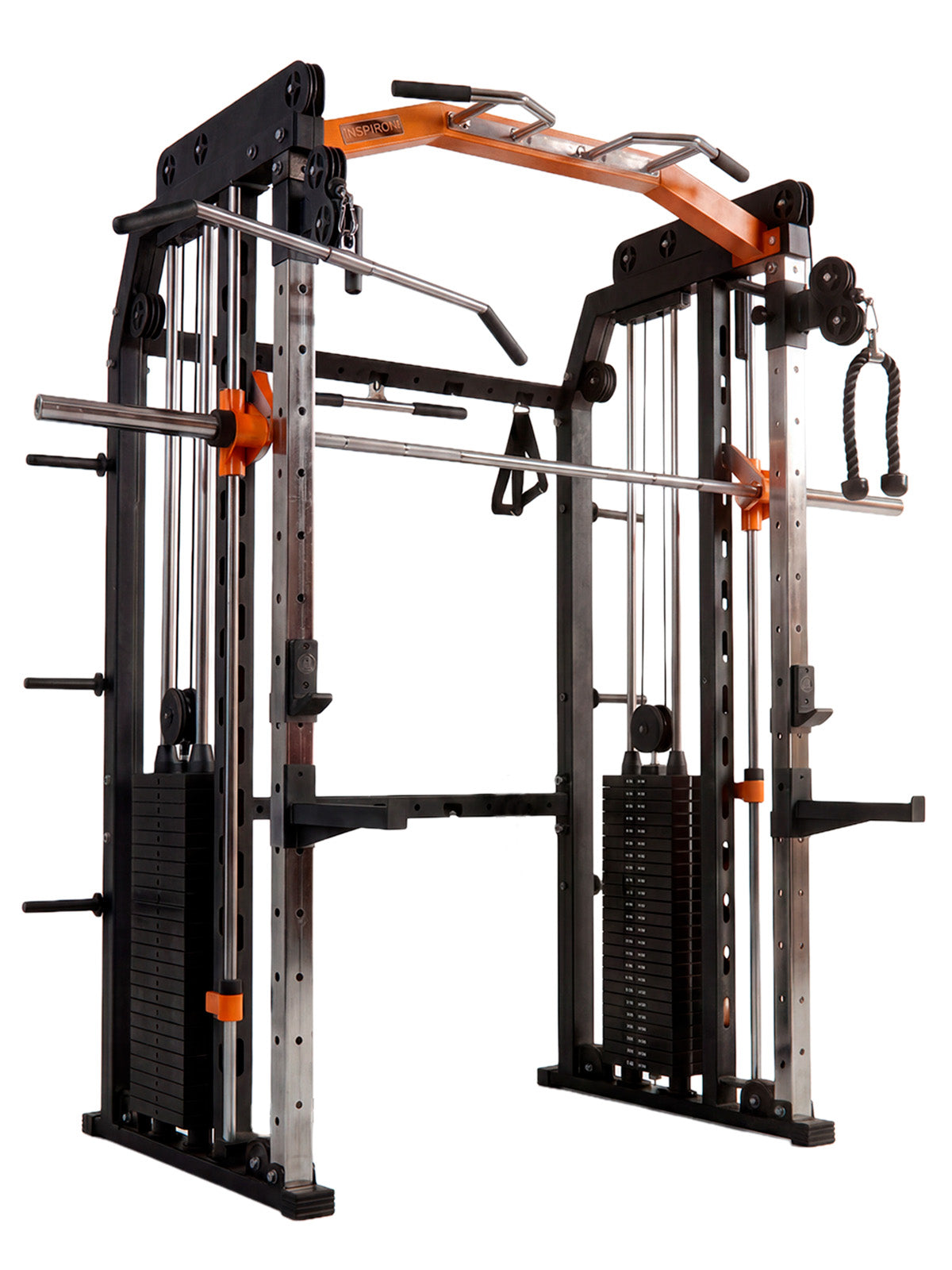Kit 2 Multi Crossover Smith Com Rack Integrado + Barra Guiada - MegaGym